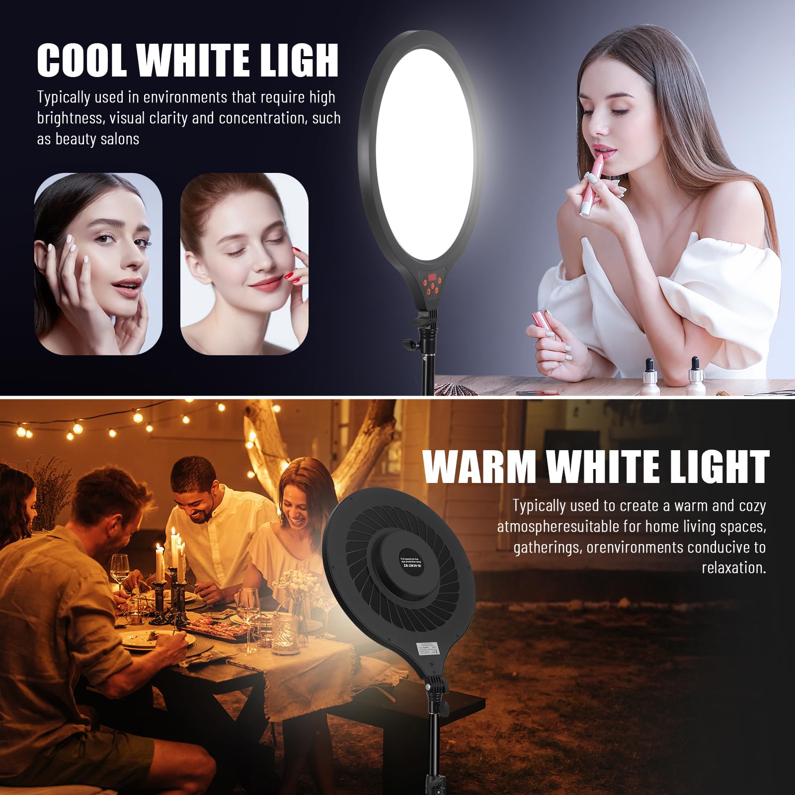 Ring Light with Stand, 14" Professional Ring Light Tripod for iPhone, Adjustable Height for Video Recording Photography Live Streaming Content Creation TikTok YouTube, Black 4