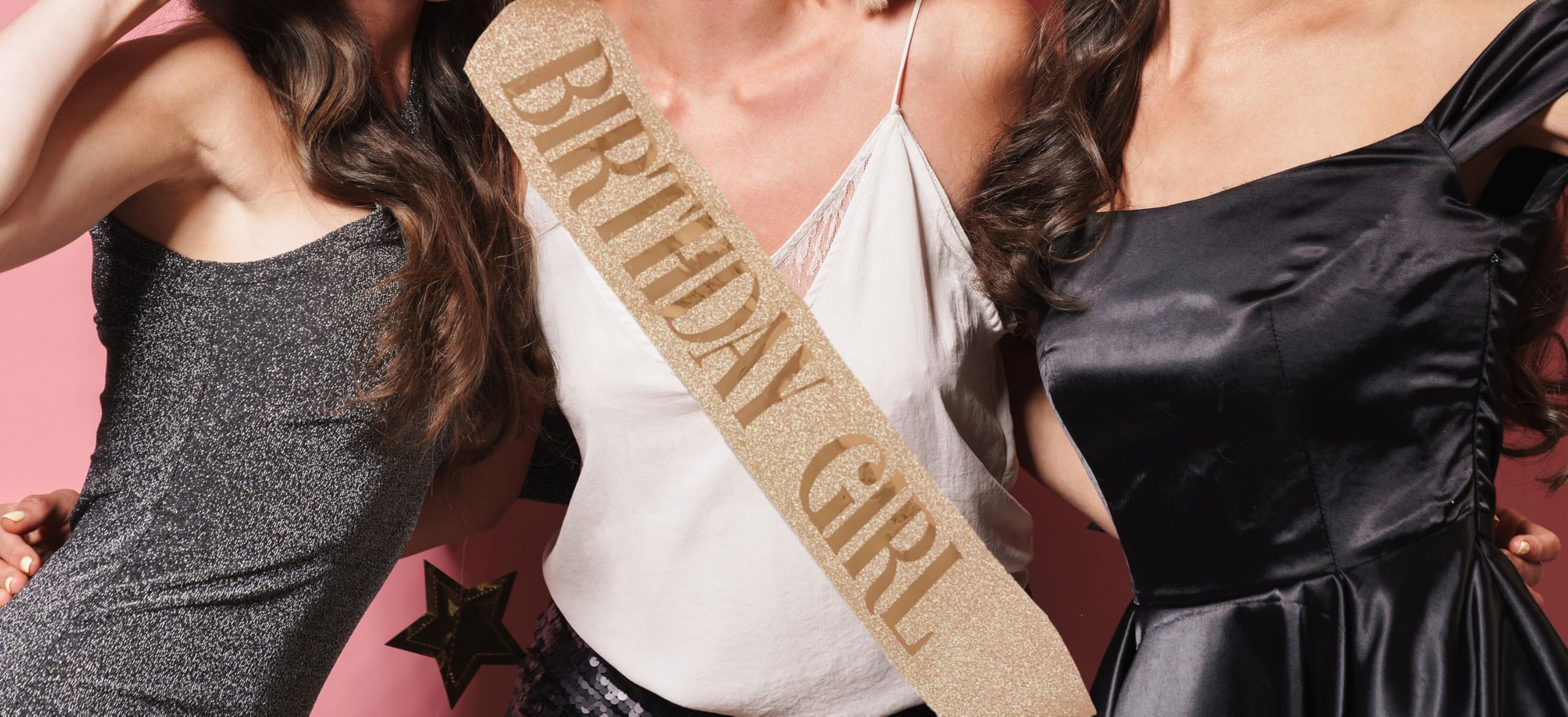 Shimmer Anna Shine Glitter Birthday Sash for Women (Rose Gold Glitter) 4