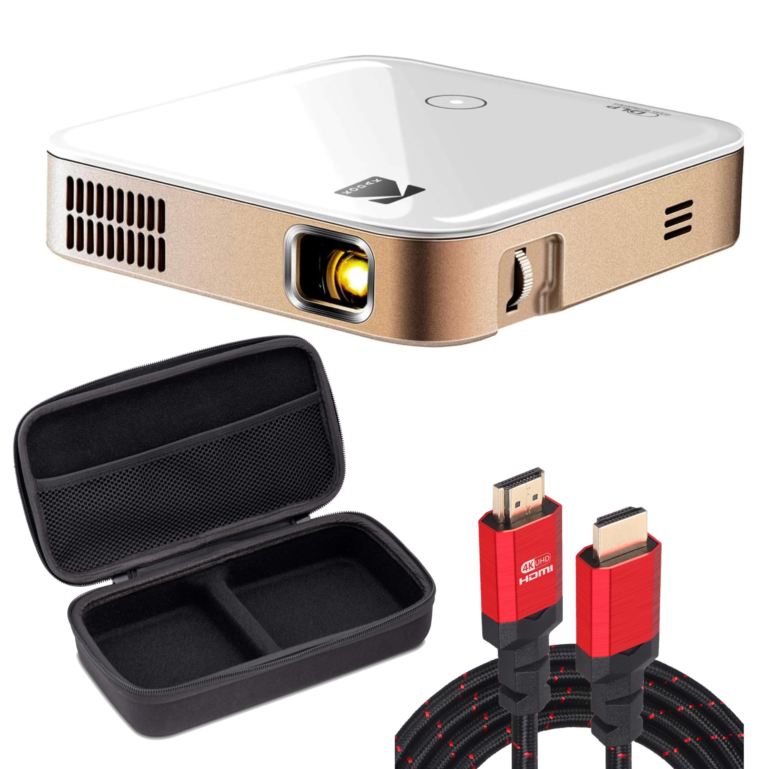 KODAK Luma 350 Portable Smart Projector w/ Luma App | Ultra HD Video Projector with Carrying Travel Case & 6FT HDMI Cable - w/ Streaming Apps, Wi-Fi, Mirroring, Remote Control & Crystal-Clear Imaging 1