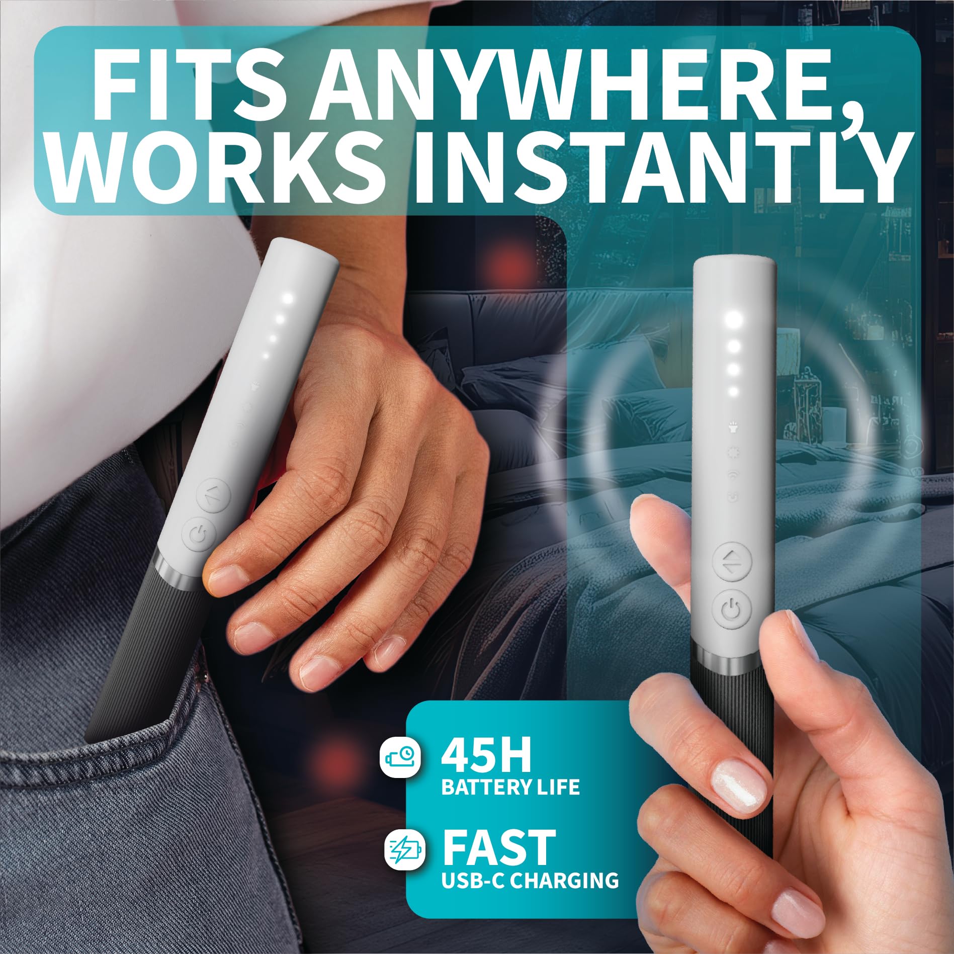 TensaOne Hidden Camera Detectors – Small Anti Spy Audio Video GPS Tracker RF Detector for Wireless Cameras and Cars Tracking Device - Mini Travel Pen for Finding Spying Voice Recorder Bug Devices 5