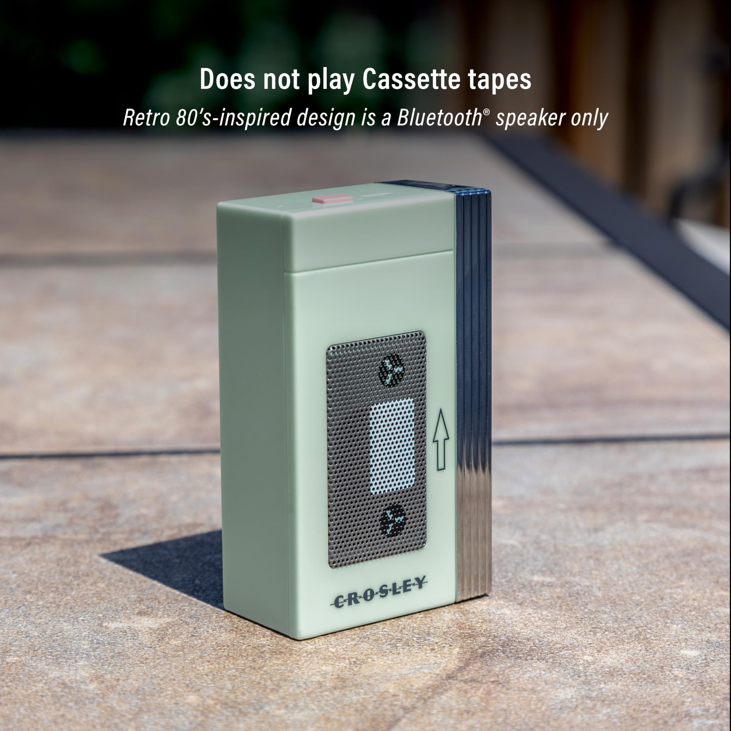 Crosley CR3047A-MT Mini Retro 80's Portable Bluetooth Speaker, Wireless with Microphone, Vintage, Mint 6
