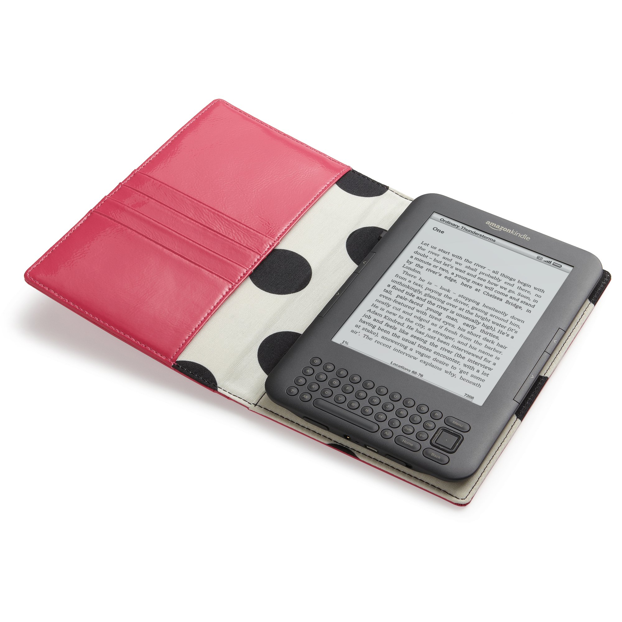 kate spade new york Patent Leather Kindle Cover (Fits Kindle Keyboard), snapdragon pink 5