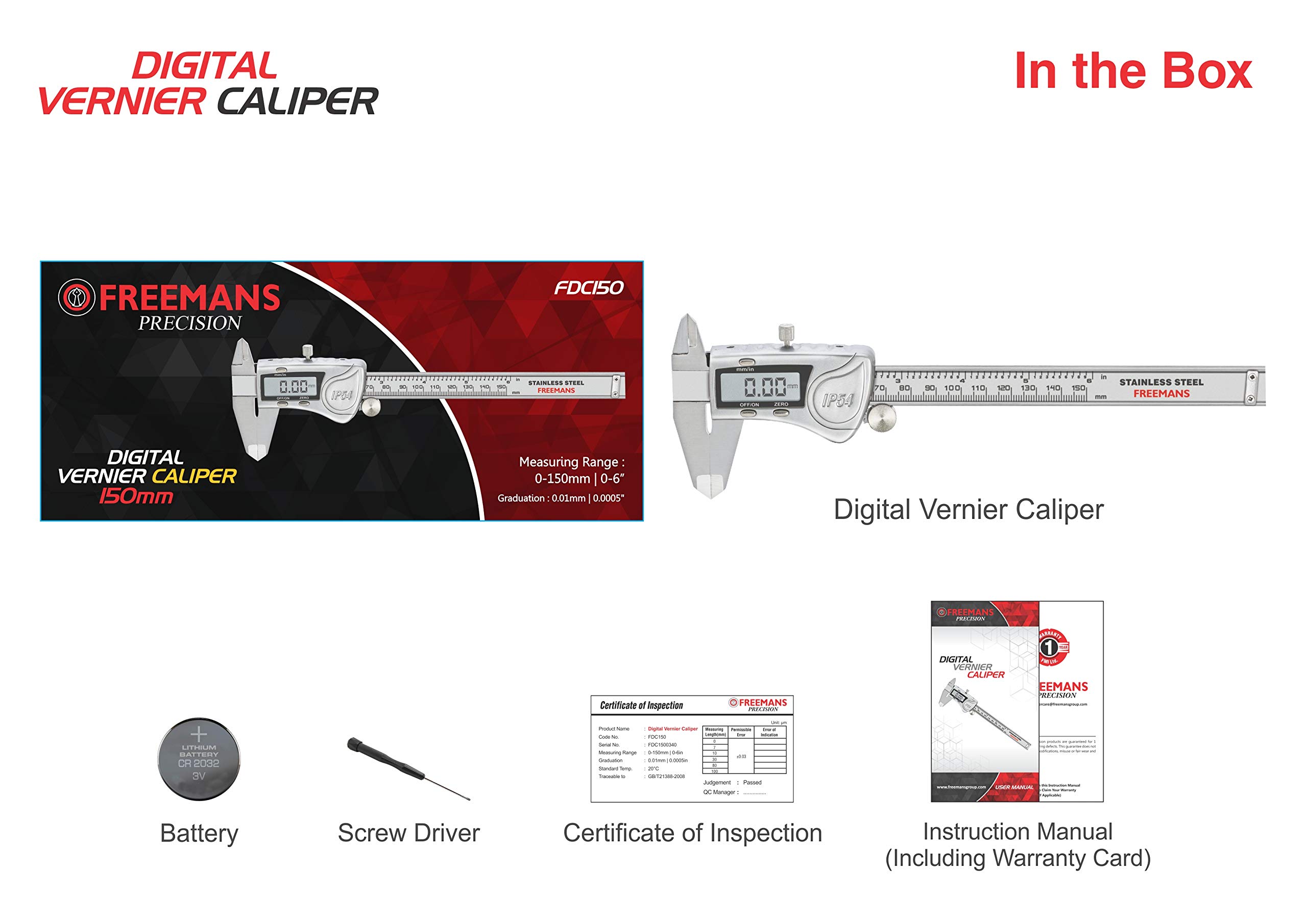 FREEMANS FDC300 Digital Caliper 300mm/12-Inch 4