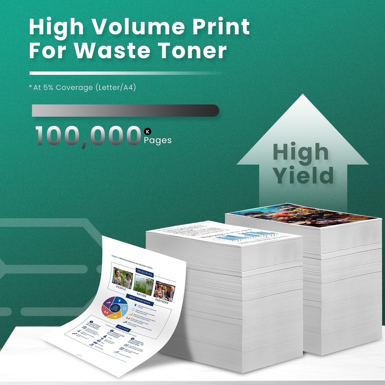 GREENBOX Compatible 416890 D2426400 Waste Toner Bottle High Capacity 100,000 Pakages for MP C2003 C2503 C3003 C3503 C4503 C5003 C5503 C6003SP Printer, Waste Toner Container 4