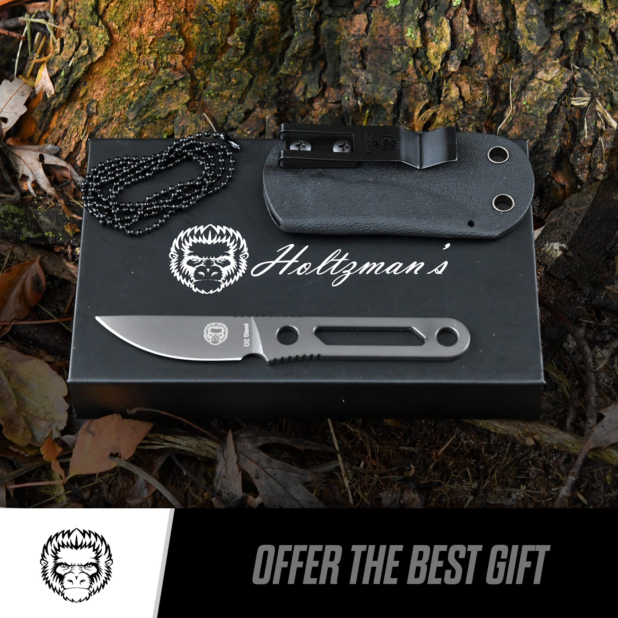 Holtzman's Gorilla Survival Scalpel Fixed Blade Utility Knife with D2 Sheath and Belt Clip (Grey) - Ideal for EDC and Outdoor Activities 3