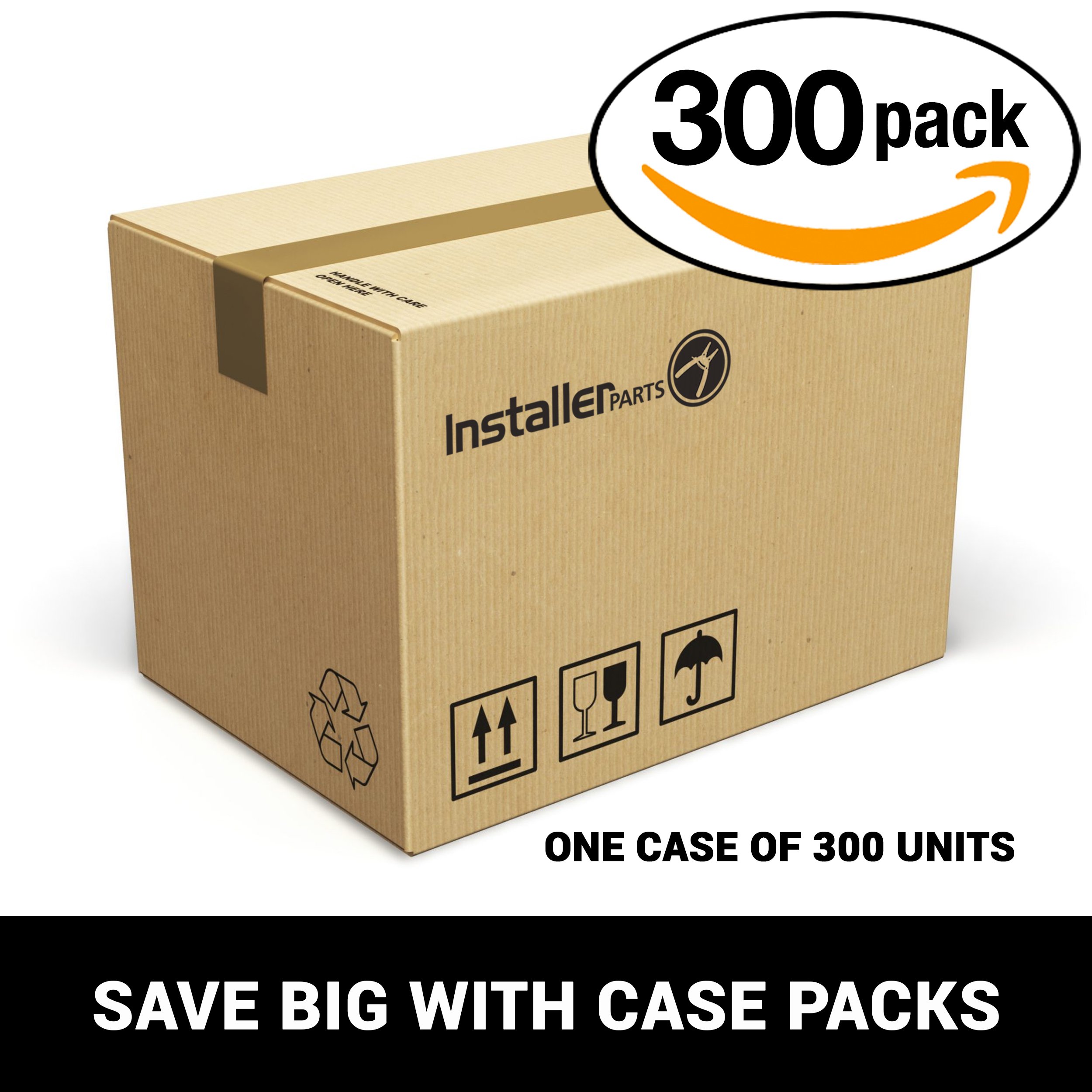 InstallerParts (300 Pack DVI-D Dual Link-M (24+1) to HDMI-F Adapter - Bi-Directional – Durable 4