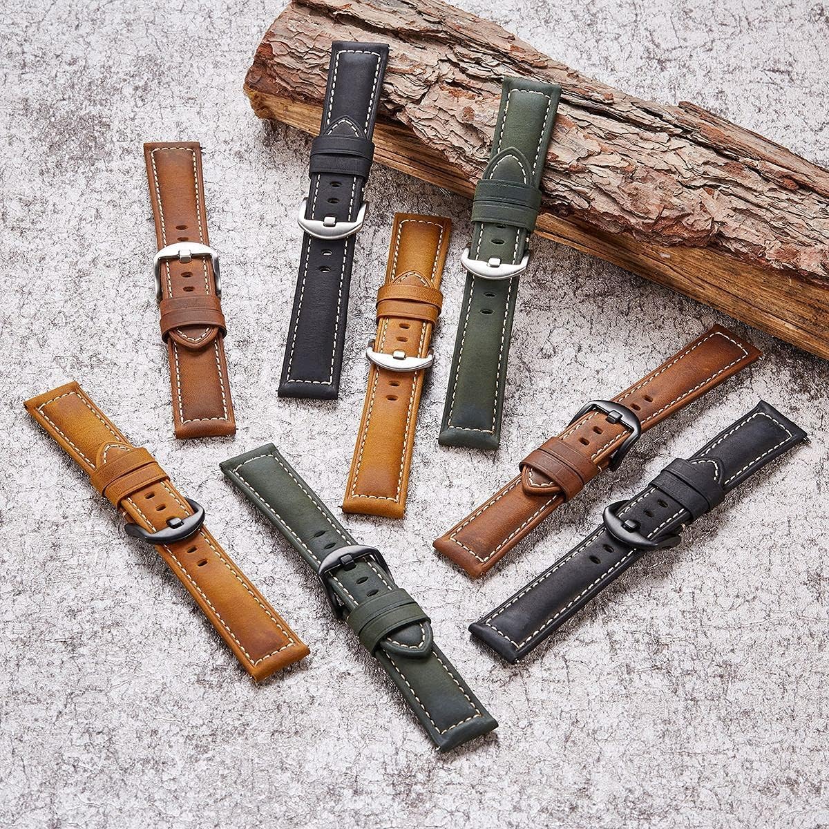 Watch Strap,Watch Bands,Retro Leather Strap Universal 20mm 22mm Watch Quick Bracelet Accessories 3