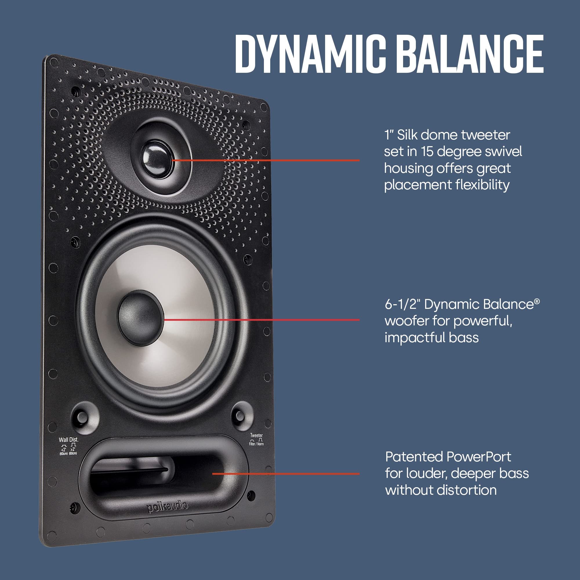 Polk Audio 65RT Sound Wall Mount Speakers, White & Polk Audio 255C-RT Wall Mount Speaker, Black/White 3