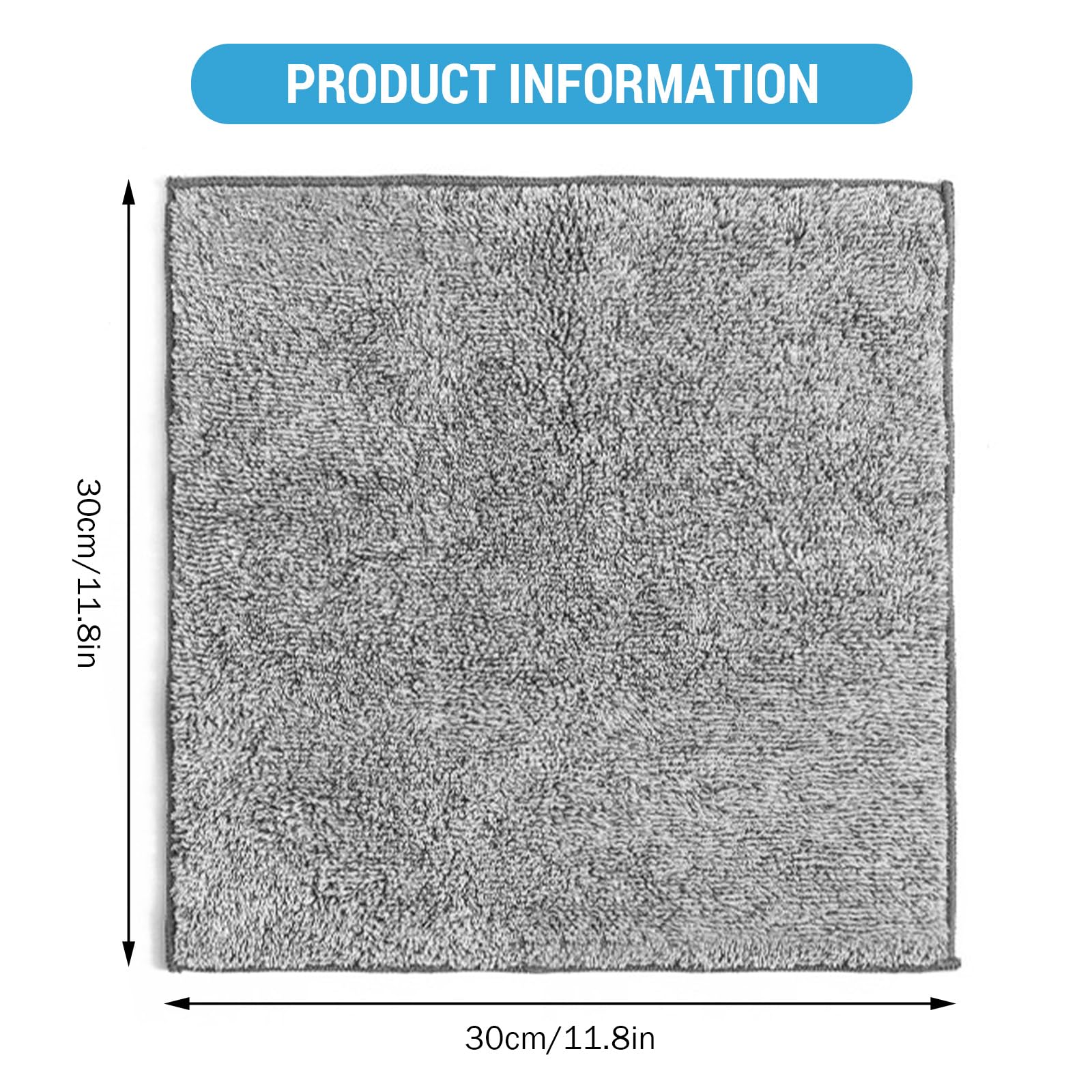 GHKLNY Bamboo charcoal Dishcloth- 10 PACK Multipurpose Wire Miracle Cleaning Cloths,Silver Dish Rags for Washing Dishes, Reusable Steel Wool Scrubber for Wet and Dry Dish (Bamboo charcoal 11.8") 3