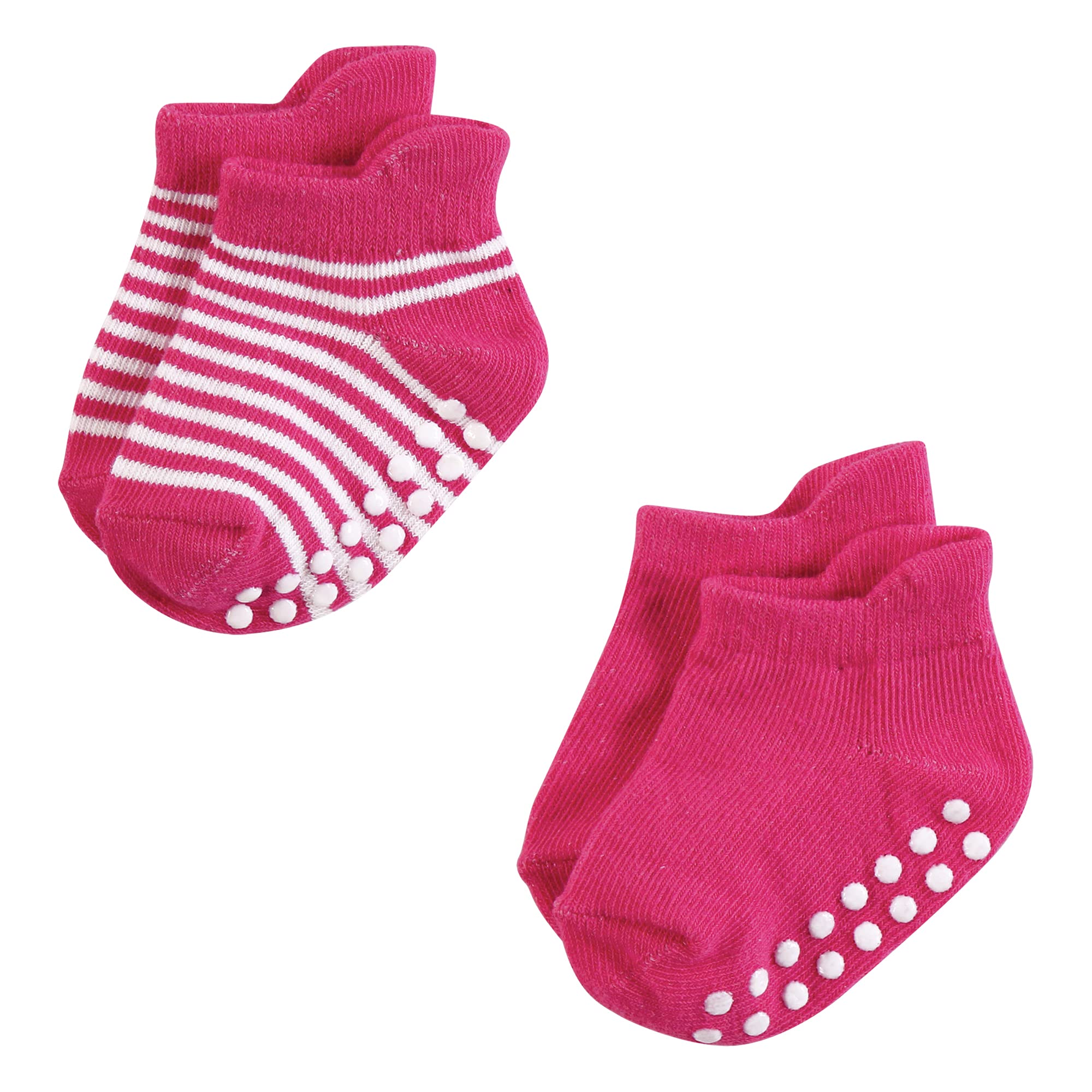 Hudson Baby Unisex Baby Non-Skid No-Show Socks, Pink Lilac, 0-6 Months 4