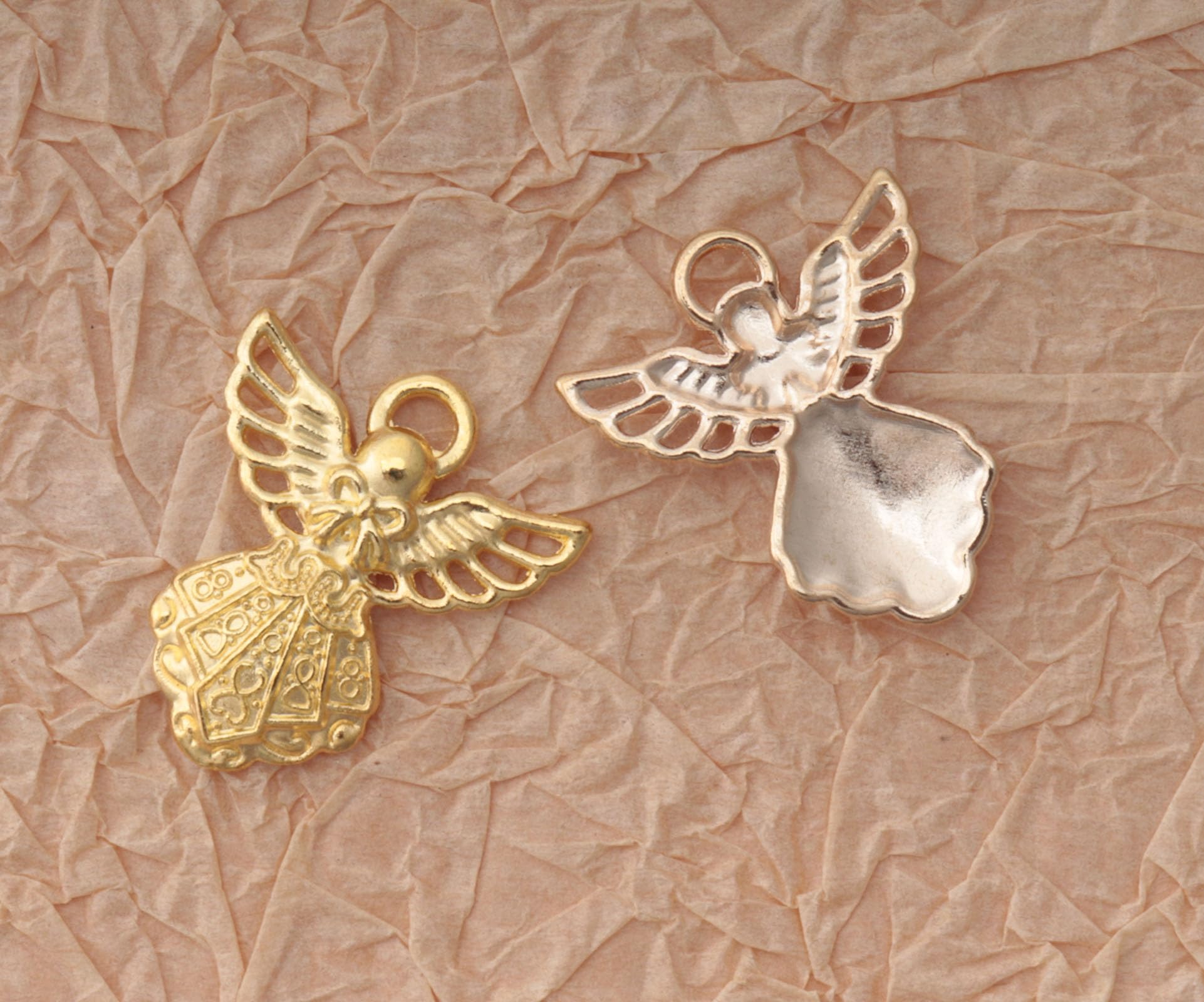 Ruwado 30 Pcs Angel Charms Vintage Silver Metal Cute 26 x 23 mm Vintage Pendants for DIY Jewelry Making Kit Necklace Bracelet Earring Key Chain Crafting Scrapbooking Supplies (Colorful3) 5