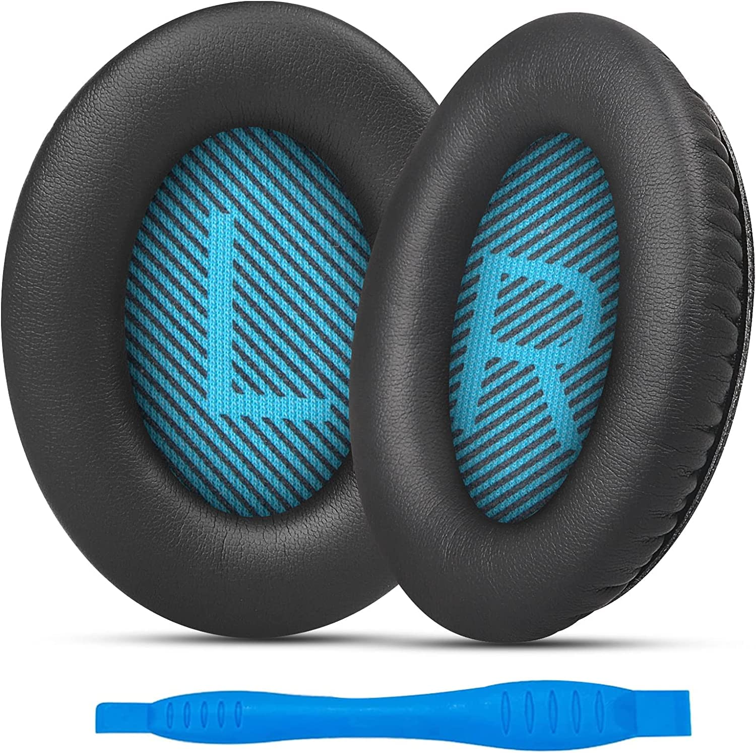 Replacement Ear Pads for Bose QC25 QC35 Memory Foam Also Fits QuietComfort 2/QC15/QC35 II/Ae2 / Ae2i / Ae2w / SoundLink 1&2/SoundTrue 1&2 Around-Ear (Dark Black) 1