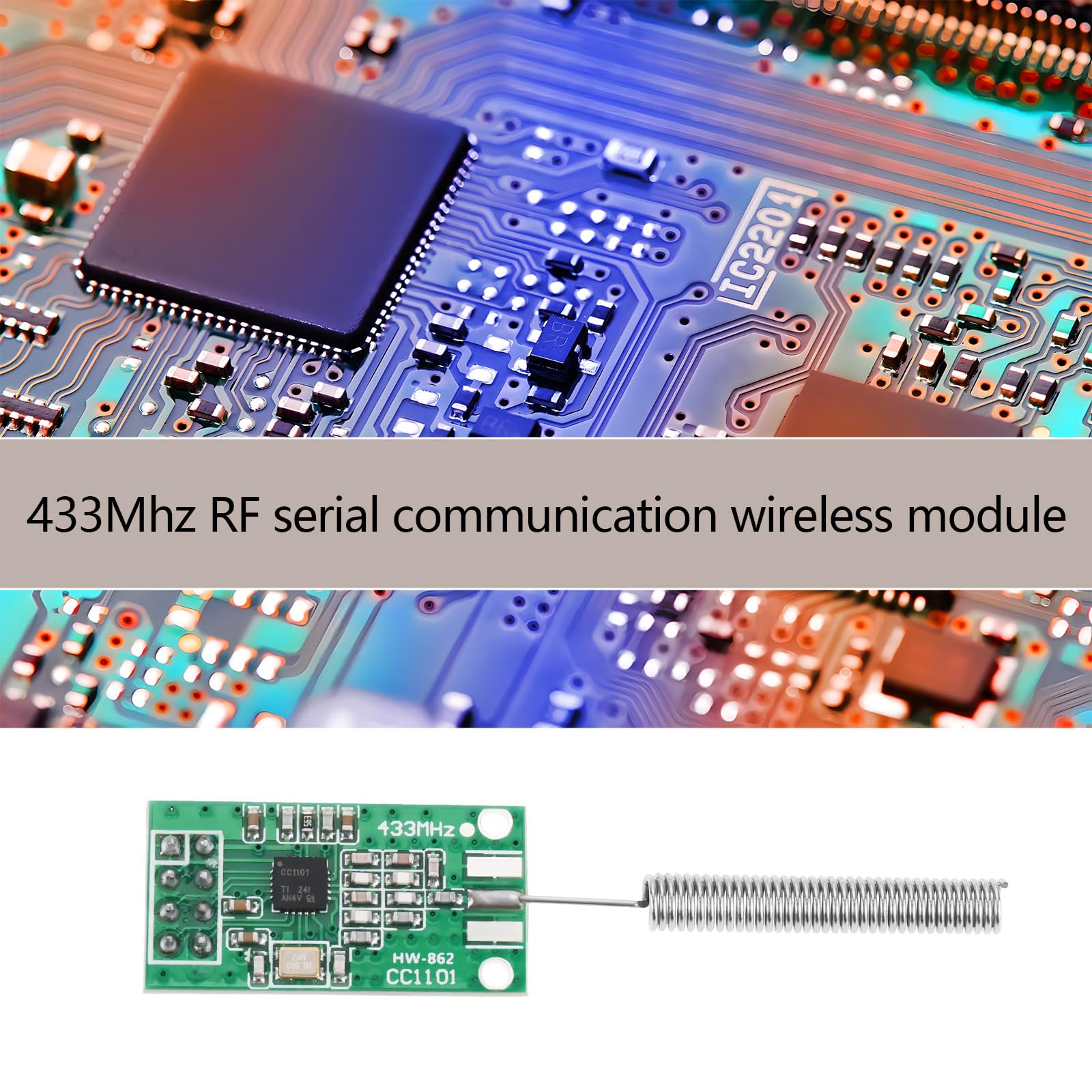SING F LTD 2pcs CC1101 433Mhz Wireless Transceiver CUL Funk Module DC 1.8-3.6V 10mW USB FHEM Transceiver with Spring Antenna Compatible with A-rduino Compatible with Raspberry Pi 3