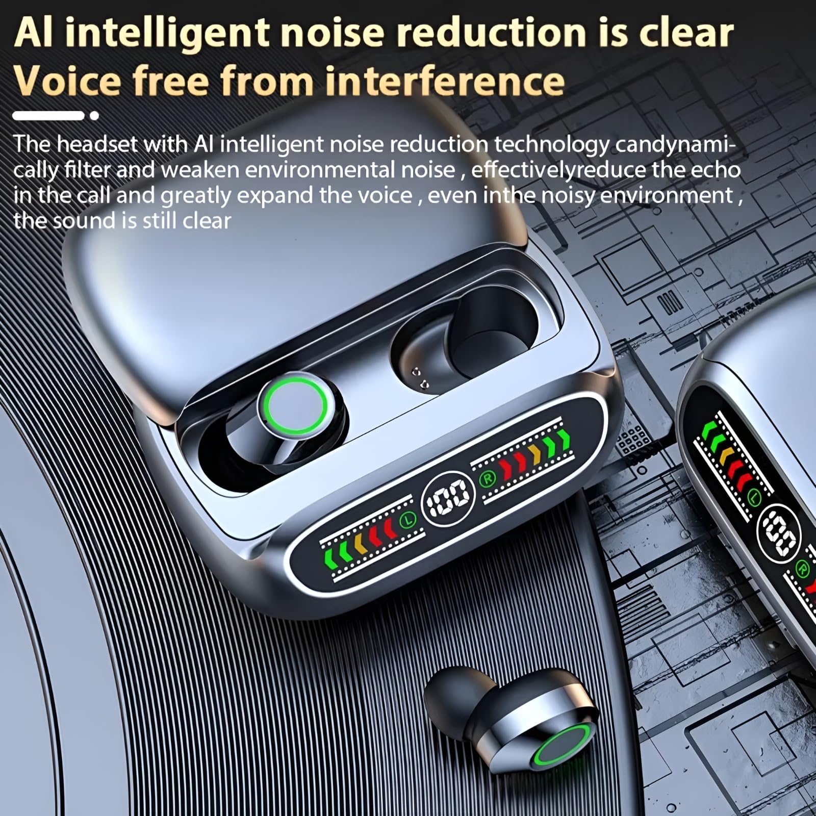 VEHOP Power TWS, Truly Wireless Earbuds with Reverse Charging Support, Bluetooth 5.3 with ENC, 35hrs Playtime, Battery Indicatore Display, IPX7 Sweat-Proof, Fast Charging, Built-in Mic with Deep Bass 6