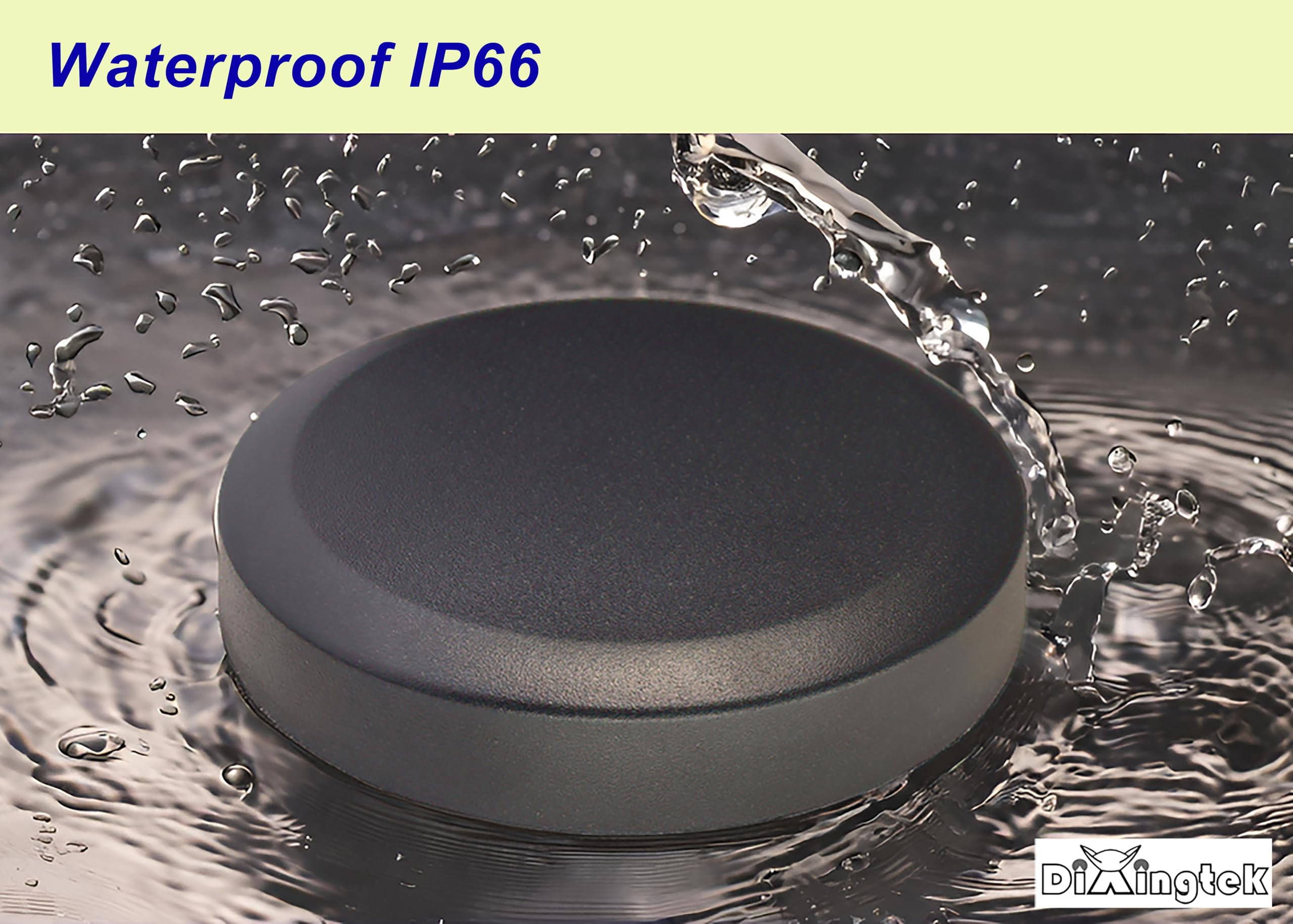 Dixingtek Waterproof Diameter 81mm 4g LTE 2x2 mimo 2 in 1 Combined SMA Male Antenna Screw mounting 2 Meters Cable, Compatible with Charging Station and Other IoT Devices Discotic Antenna 3