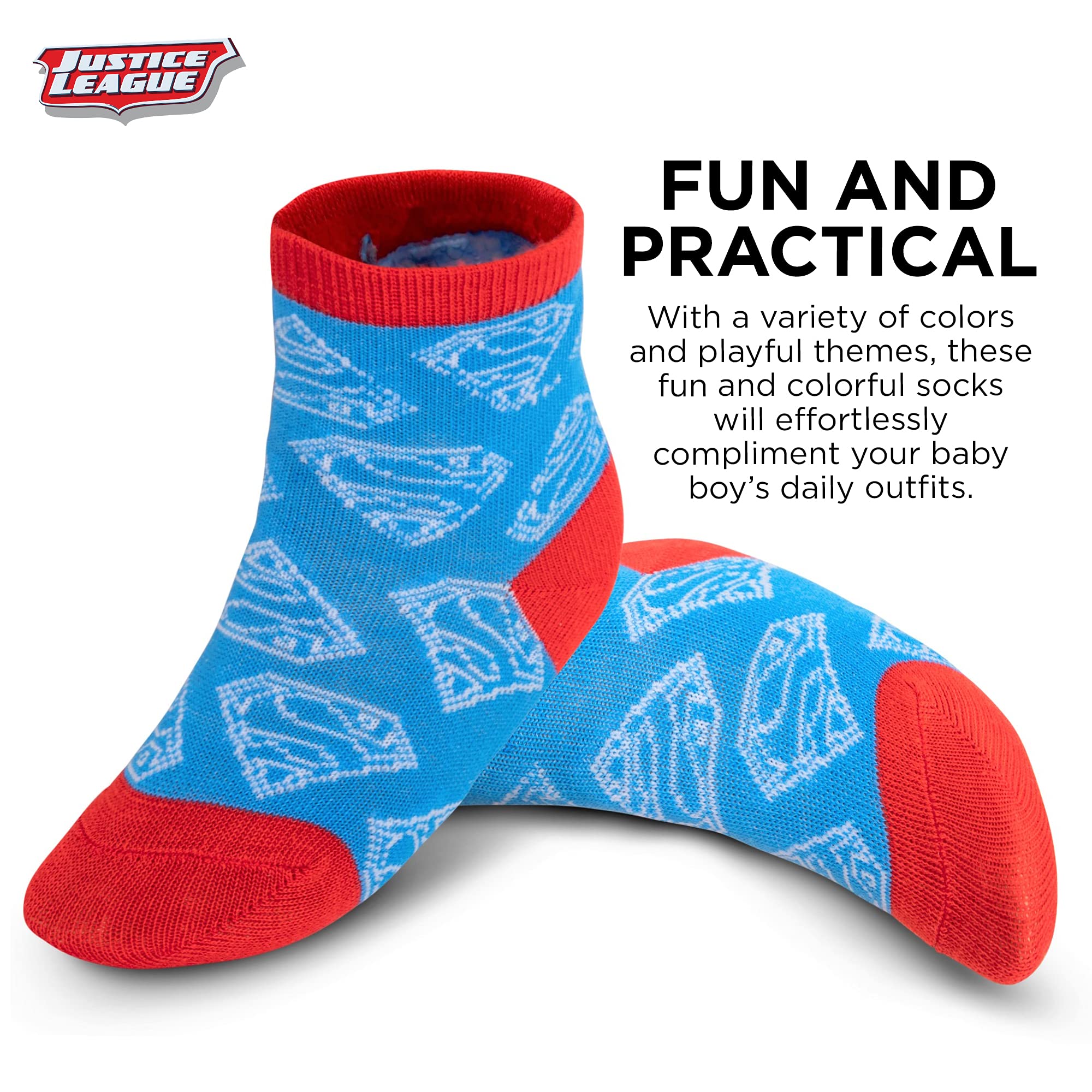 ABG Accessories Baby Girls & Boys Minnie Mickey Mouse 10-pack Infant Sock, Multi-DC Comics, 0-6 Months 4