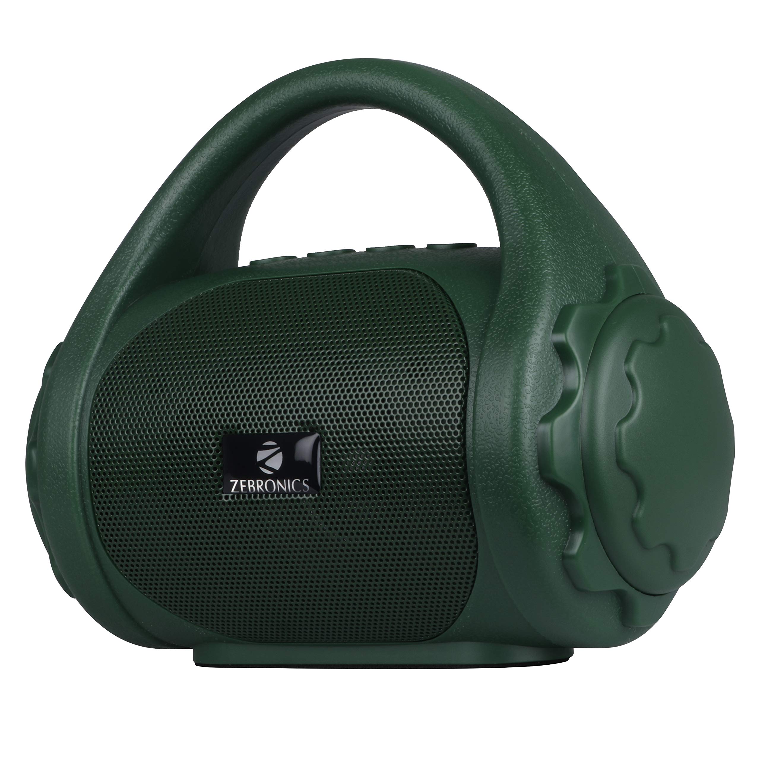 Zebronics ZEB-COUNTY 3W Wireless Bluetooth Portable Speaker With Supporting Carry Handle, USB, SD Card, AUX, FM & Call Function. (Green) 1