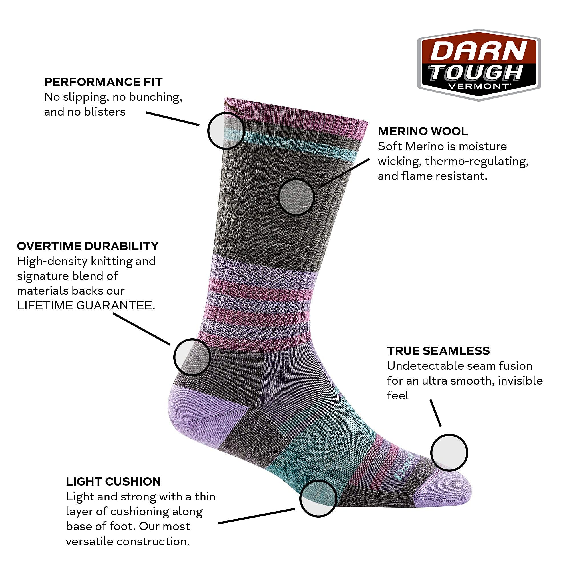 Darn Tough Vermont Her Spur Boot Light Cushion Forest MD (US 7.5-9.5) 3