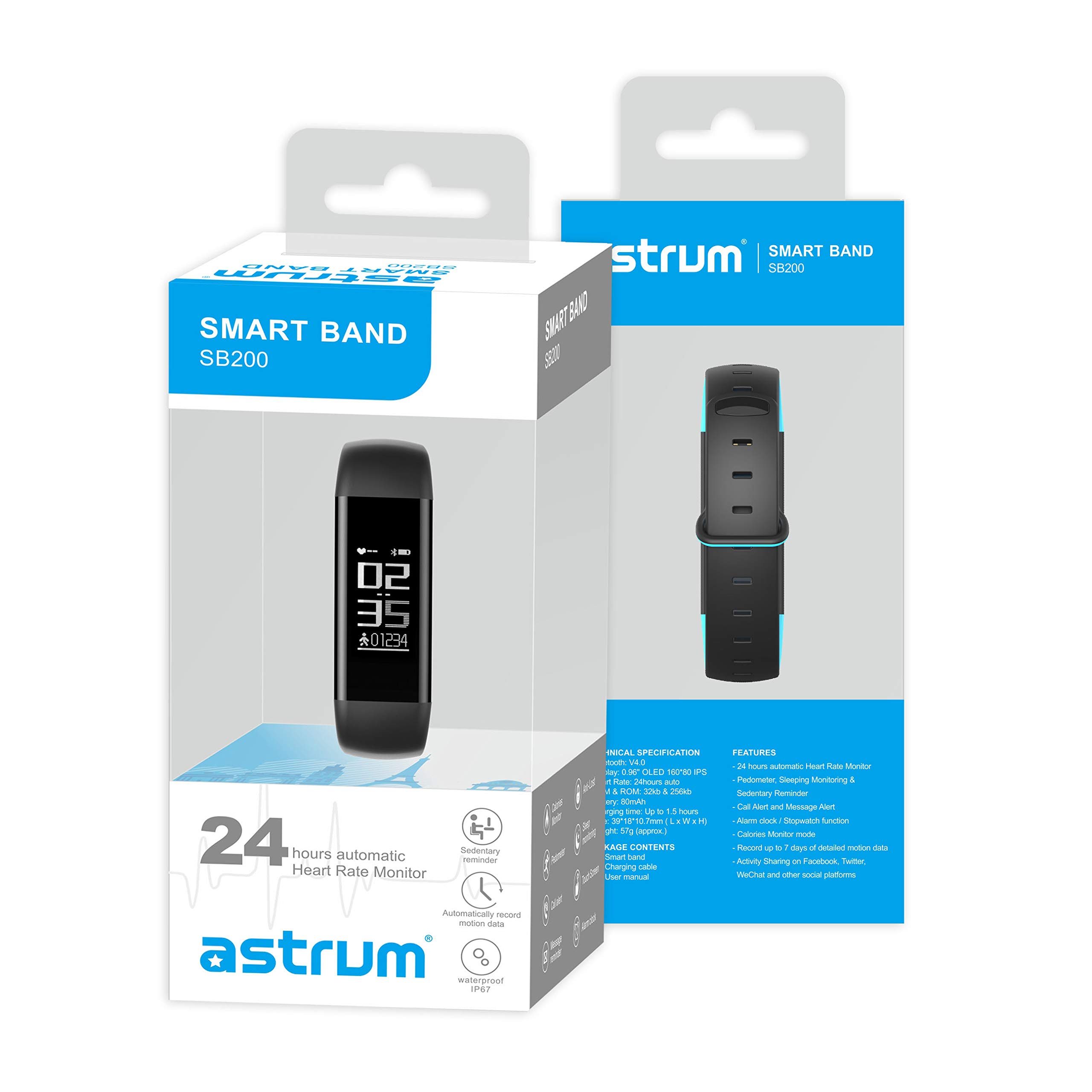 astrum SB200 Smart Band with Heartrate Monitor and App (Green) 2