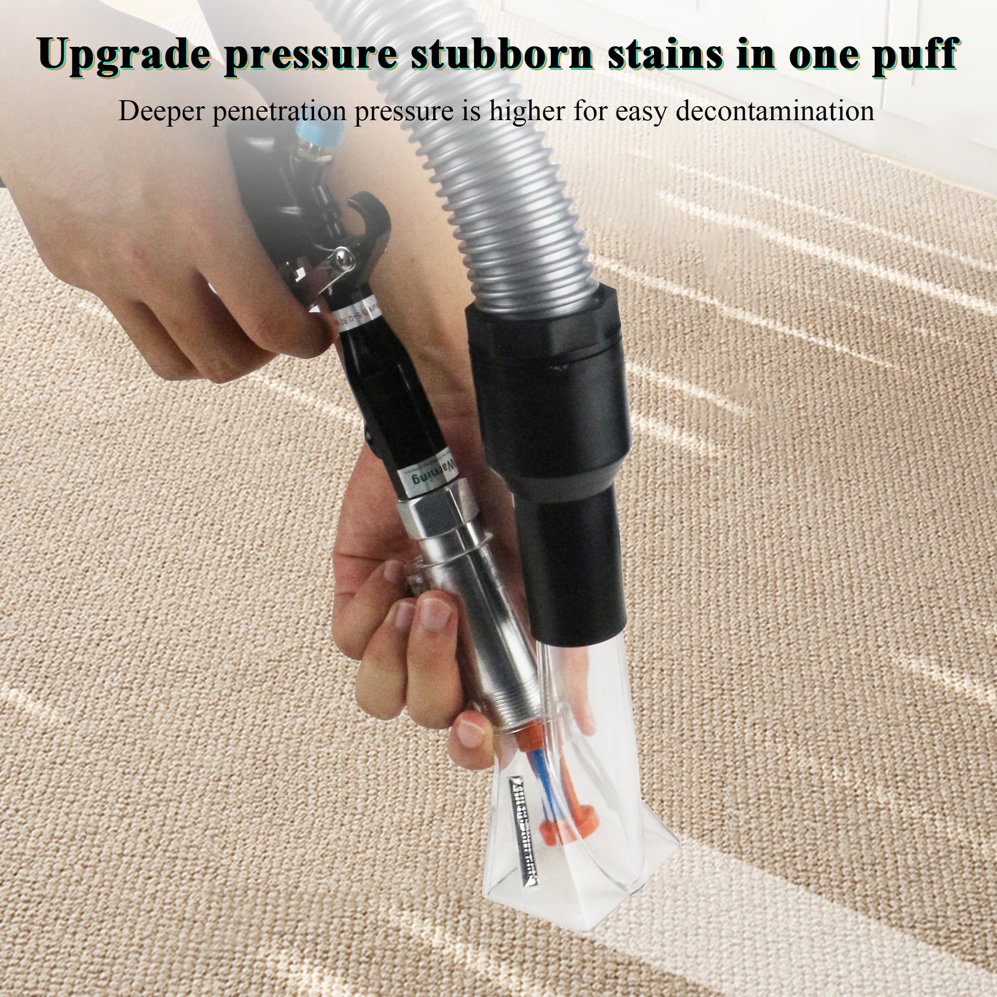 GOCCIDA 2IN1 Car Interior Detailing Air Blow Gun & vacunm Gun with Adjustable Air Flow Nozzle,Cleaning Gun Quickly Blasts Dirt and Dust from Surface Works with Air Compressor(Upgrade Rotate Tube) 6