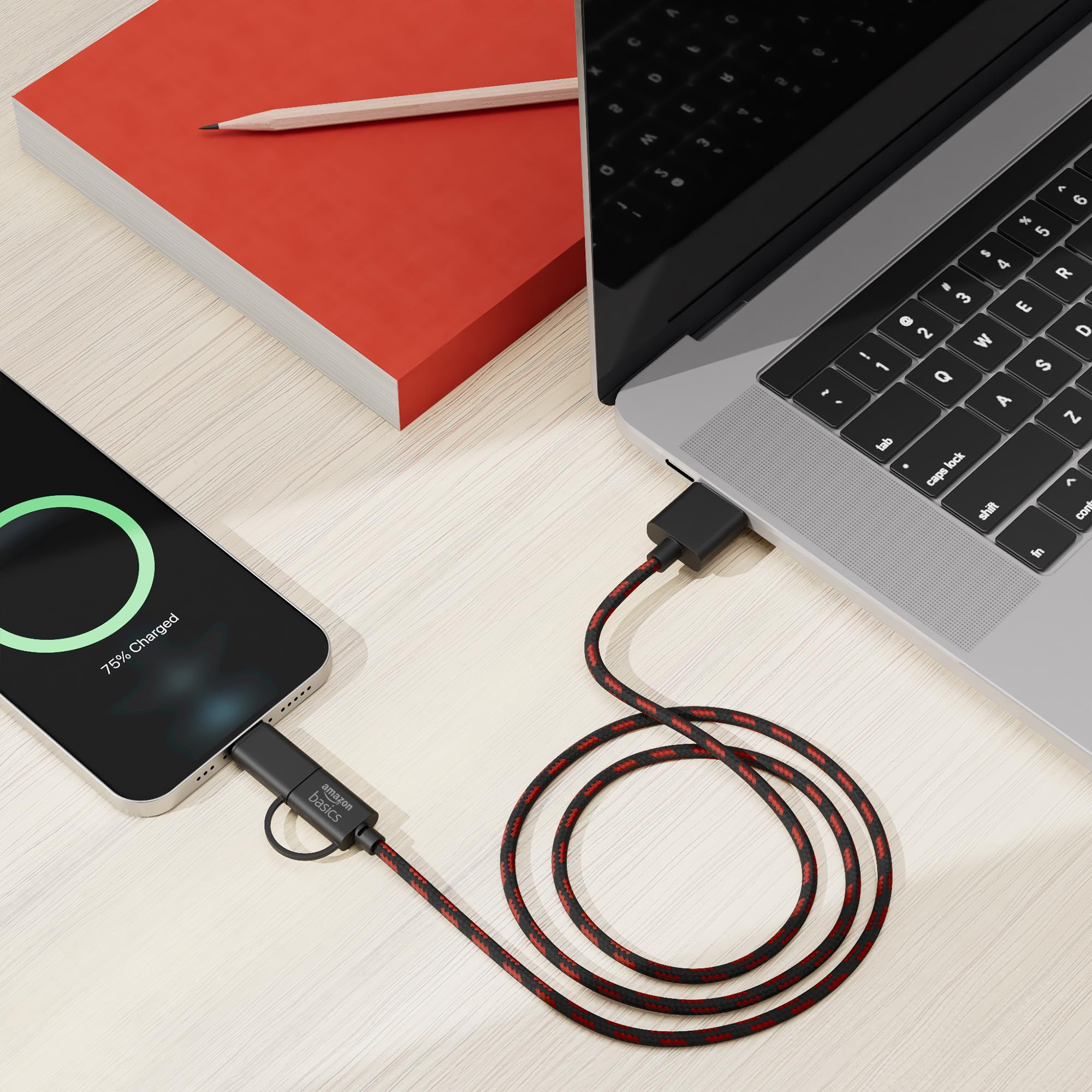 AmazonBasics Micro USB Charging Cable for Android Phones with Gold Plated Connectors (3 Feet, Black) - 2 Pack 6