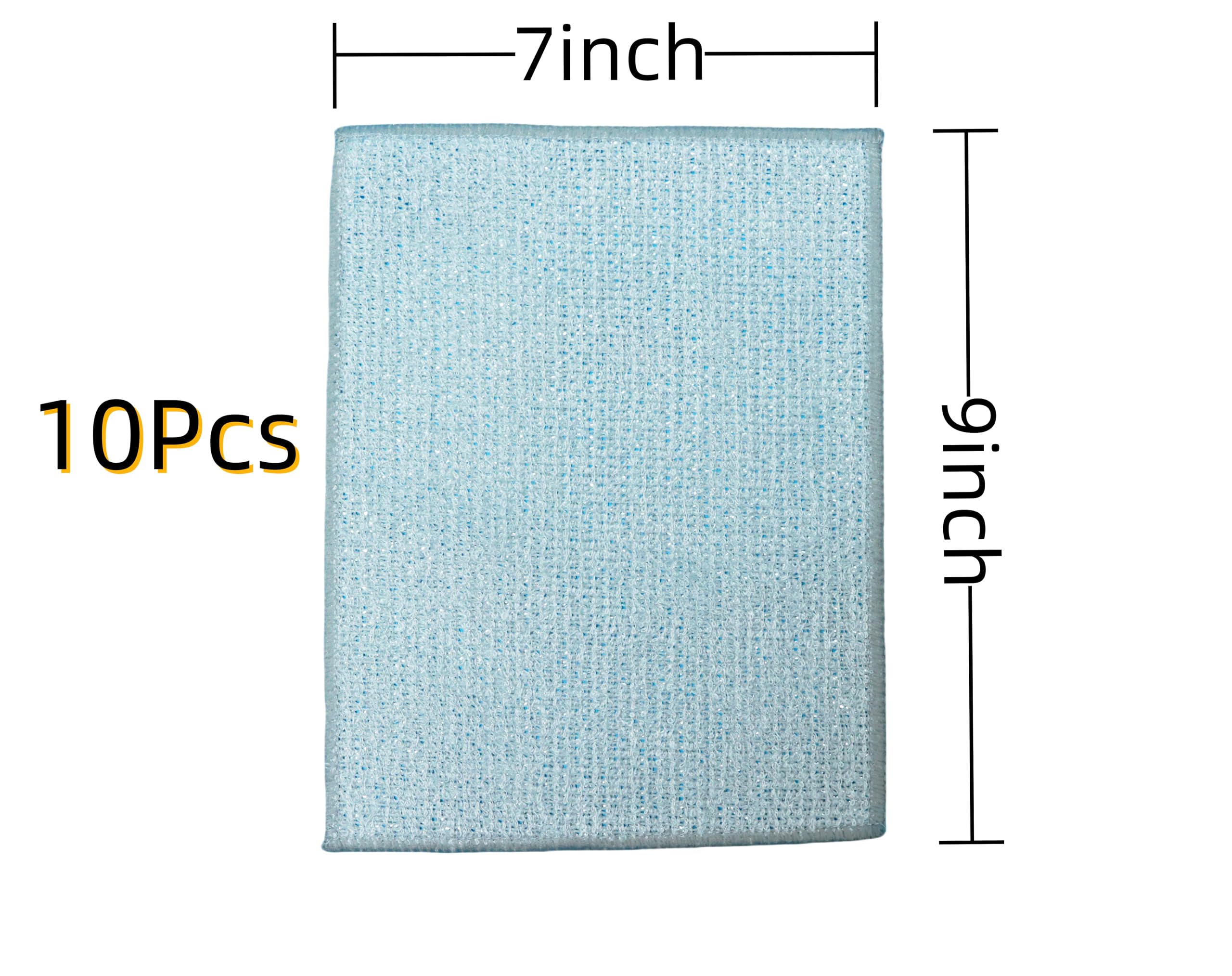 Otodikat 2024 Upgrade Scratchfree Wire Dishcloth Kitchen Dish Towels Tableware Scrubber Bathroom Doors and Windows Cleaning Cloths Household Non Scratch Wire Dishcloth 10pcs Steel Wool Scrubber 4