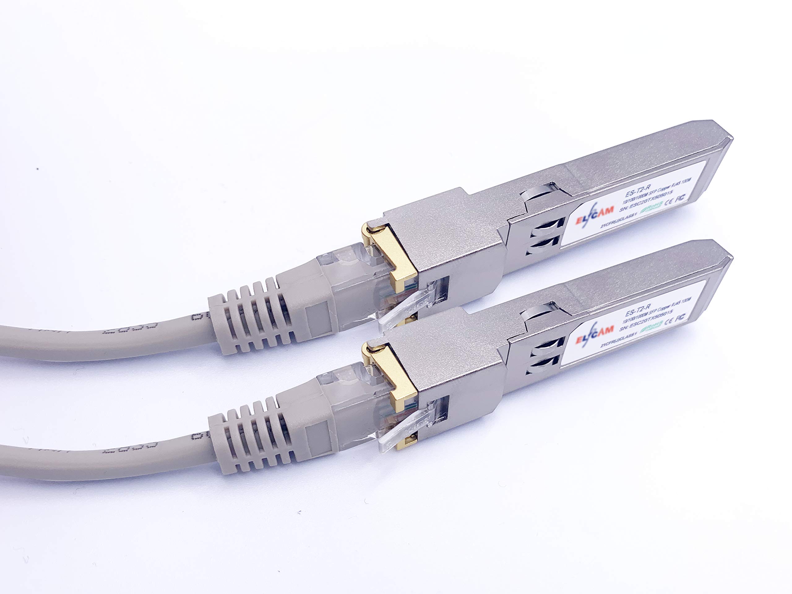 Elfcam® - 10/100/1000Base-T Multi-Rate 1.25Gb SFP RJ45 Copper Transceiver (Lot of 2) 5