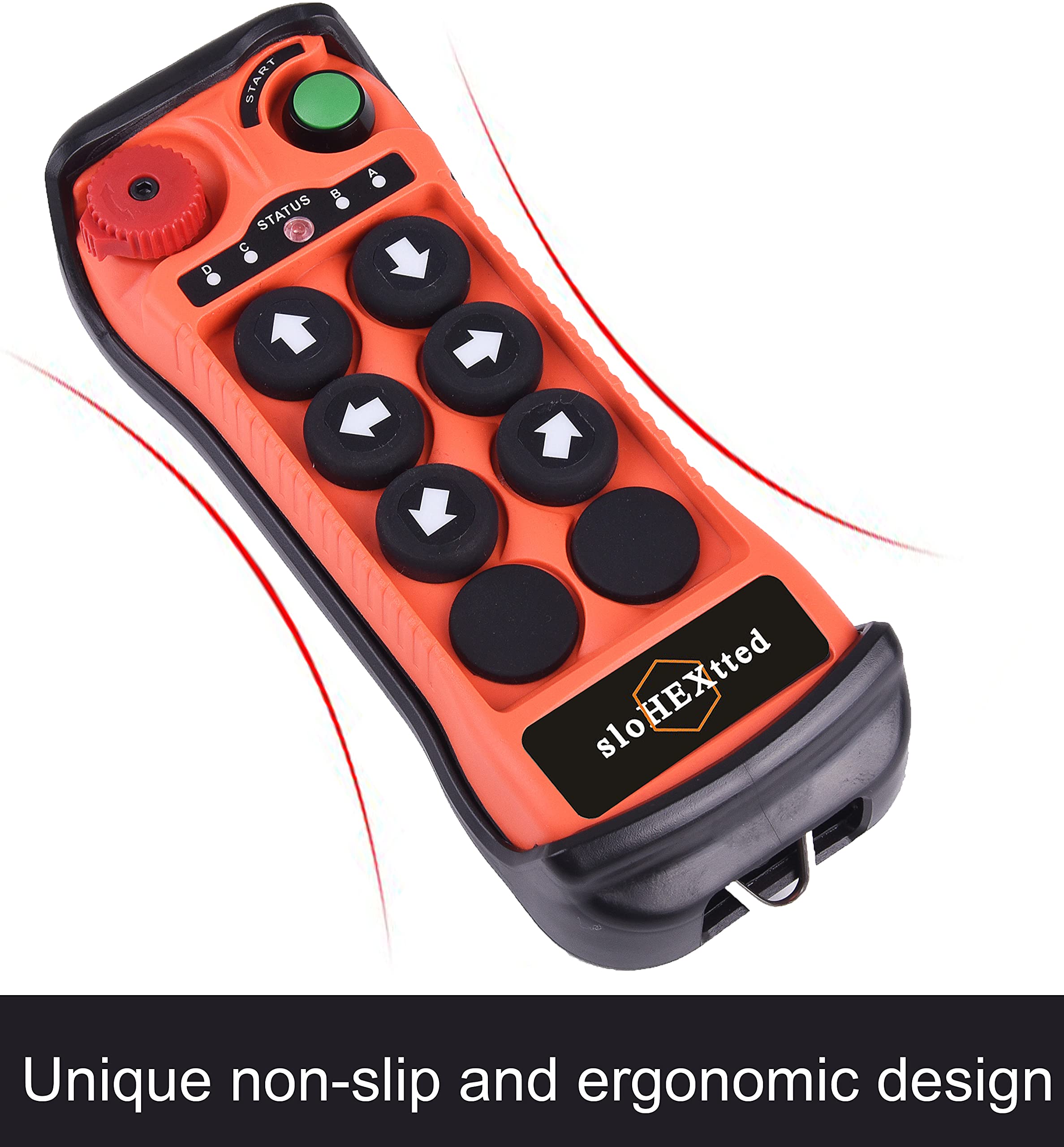 Crane Remote Control Wireless Radio Industrial Overhead Bridge Electric Chain Hoist Controller 2 Transmitters and Receiver 6 Channel Button 12V 24V Q600 3