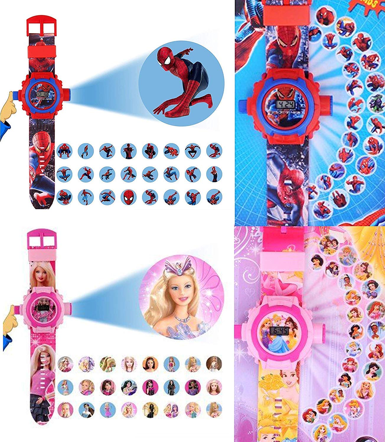 SMC Digital Unisex Watch (Beige Dial Multi Colored Strap) 2