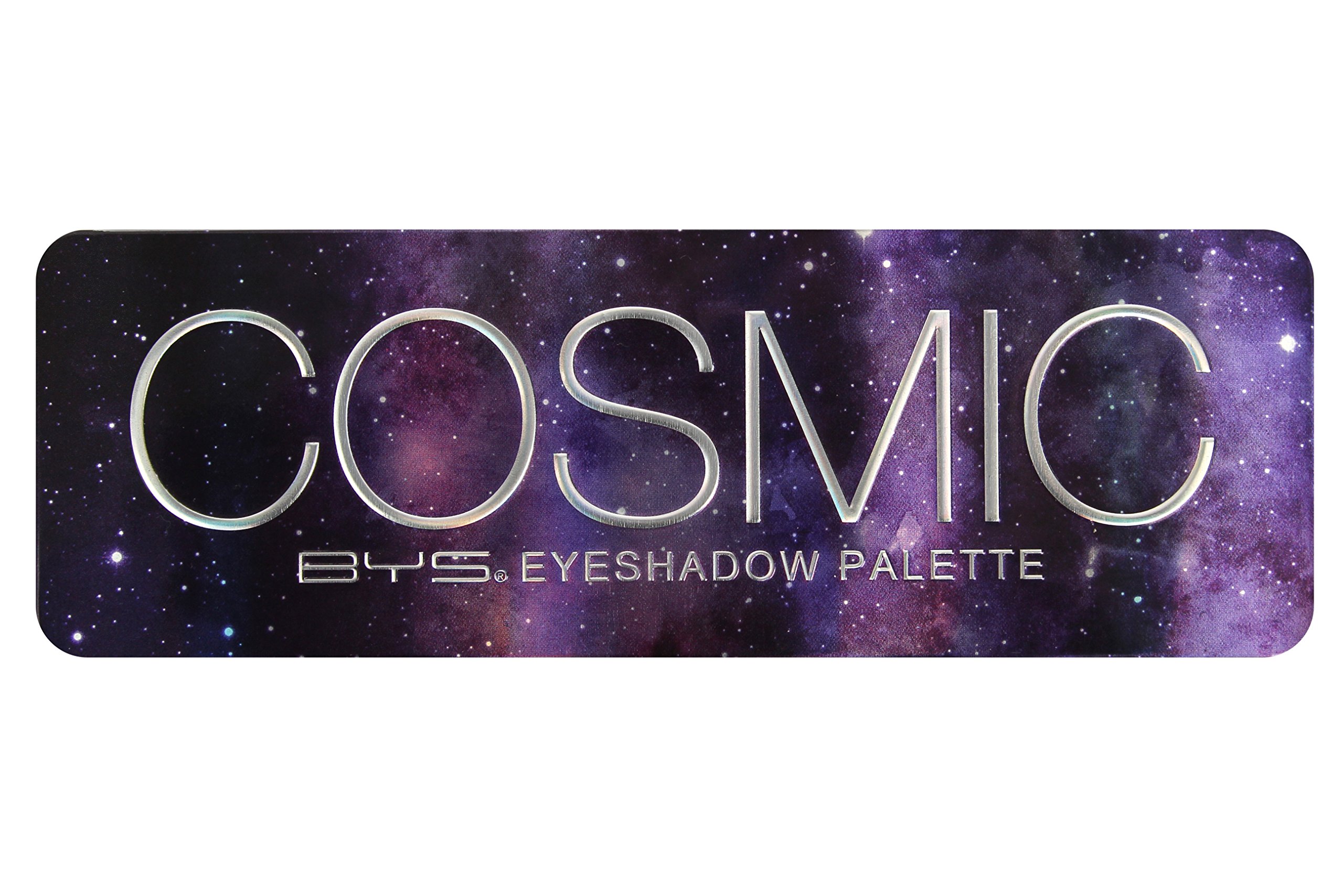BYS Cosmic Eyeshadow Palette Tin with Mirror & Applicator 12 Shades Shimmer Unicorn Bold Bright Neon Galaxy 3