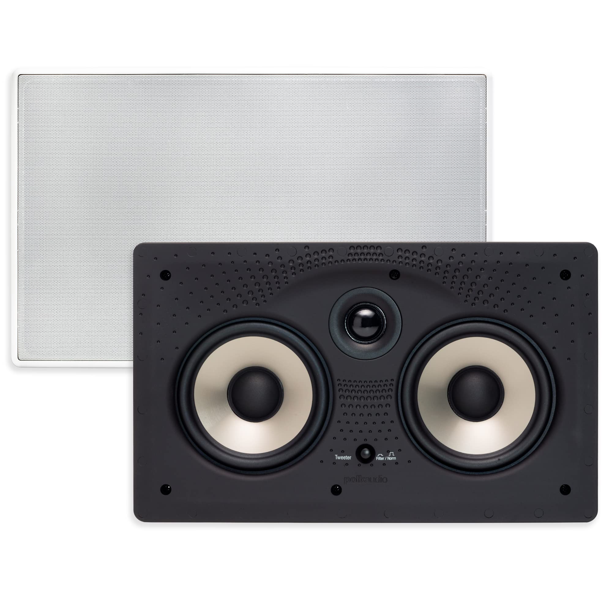Polk Audio 65RT Sound Wall Mount Speakers, White & Polk Audio 255C-RT Wall Mount Speaker, Black/White 5
