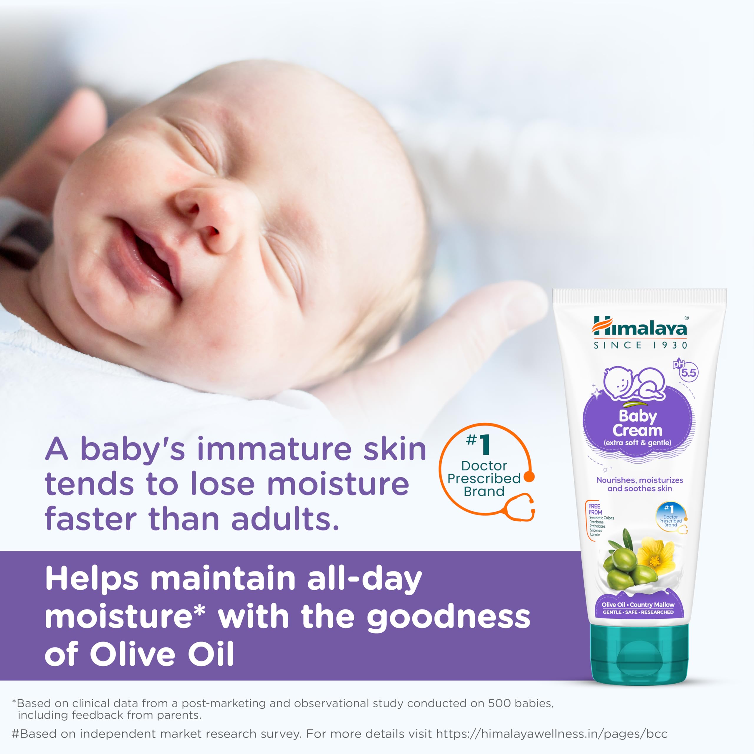 Himalaya Gentle Baby Cream 200ml | No.1 Doctor-Prescribed Brand | Nourishes & Extra Soft Skin | pH 5.5 Formulation | Safe for Newborns 4