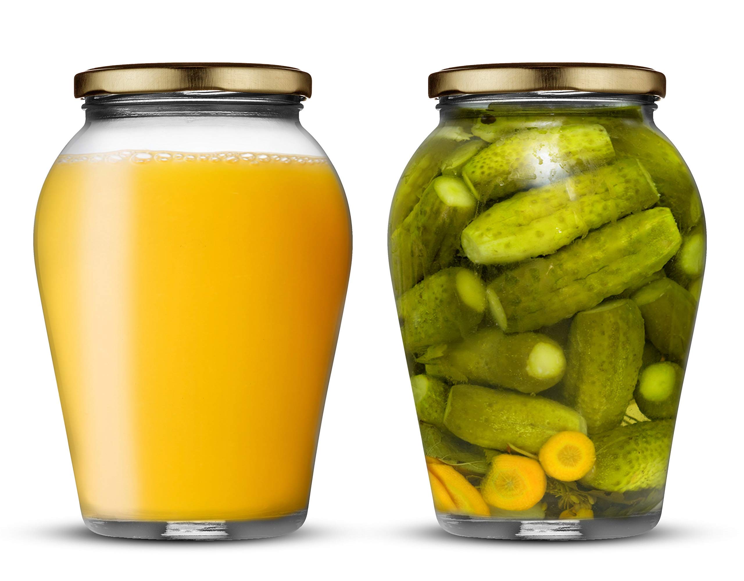 STAR WORK 1000 ML Big Pot Glass Jar for Pickle Storage Dried Masla,Grocery,Grain Storage Jar (1) 4