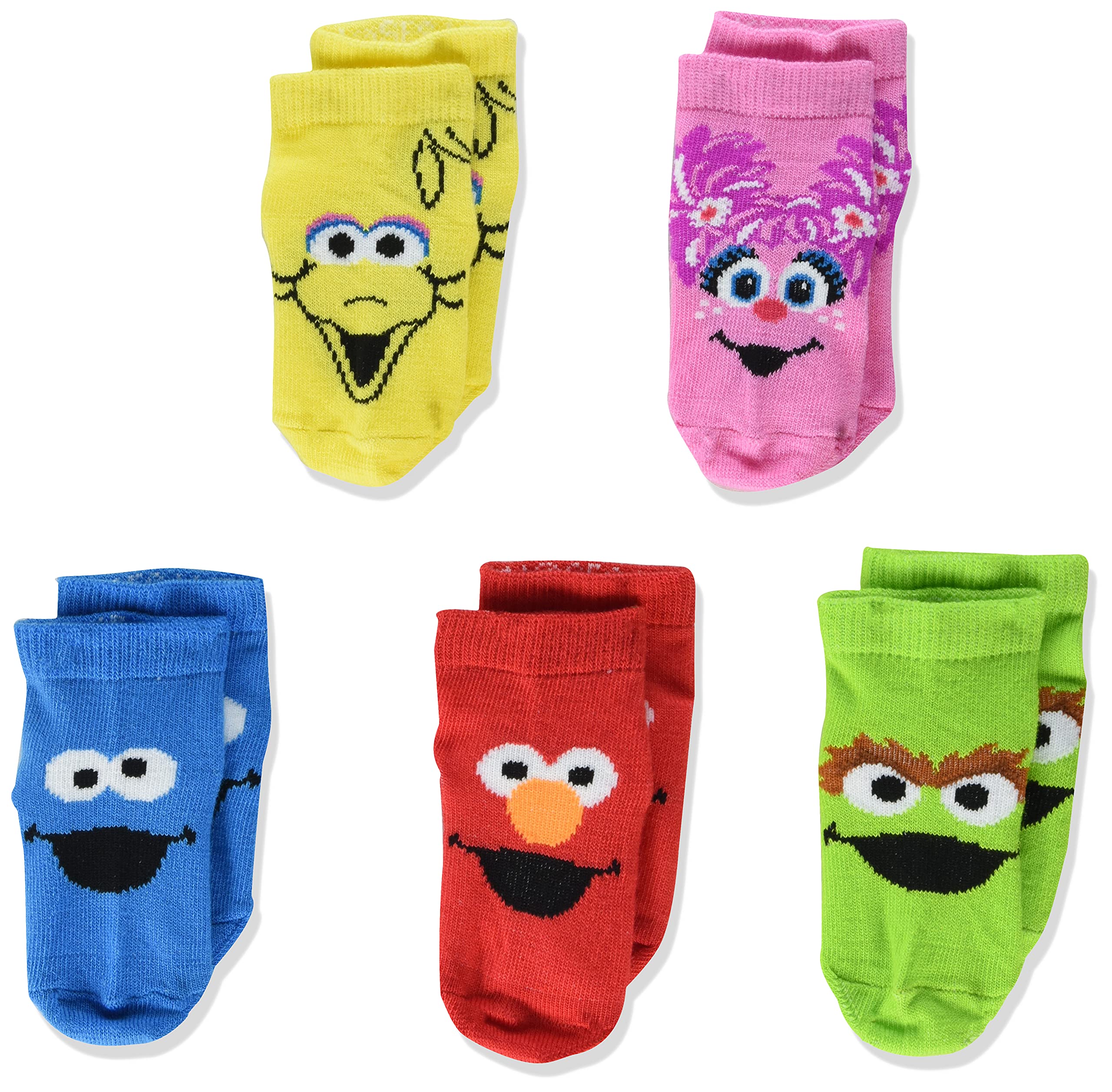 Sesame Street Baby 5 Pack Shorty Socks, Assorted Bright, 12-24 Months 3