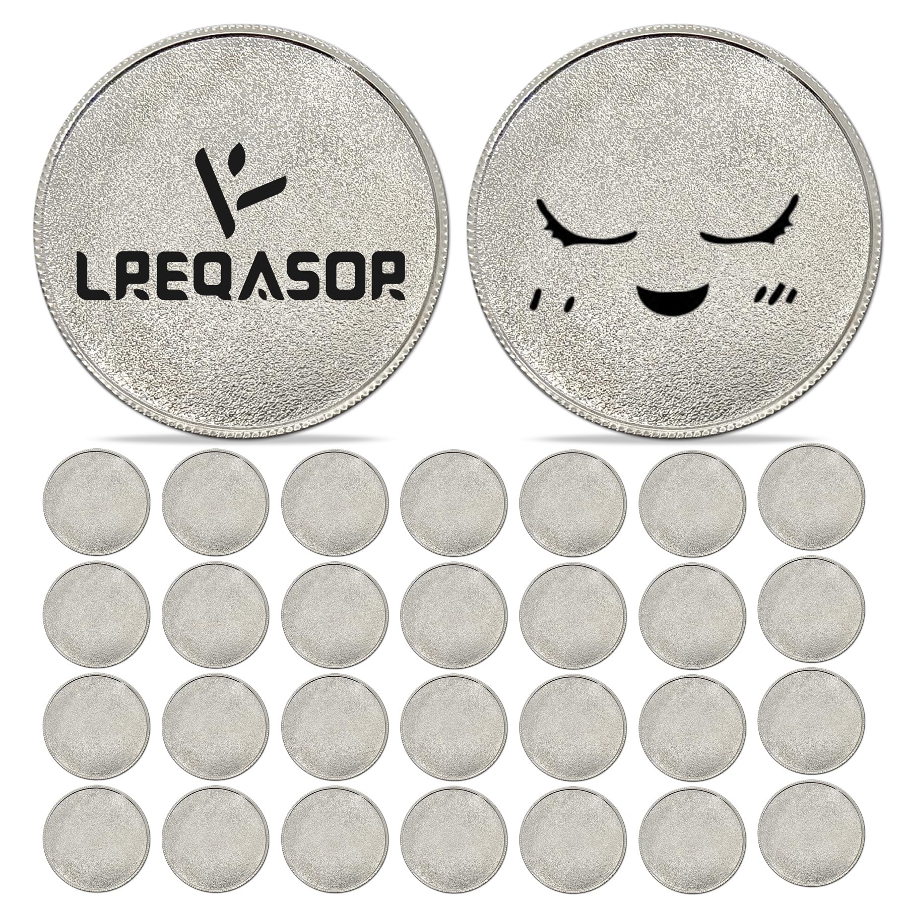 30 Blank Challenge Coins - 40mm Silver Plated for DIY Commemorative Collection, Laser Engraving Coin Blanks for Jewelry Making 1