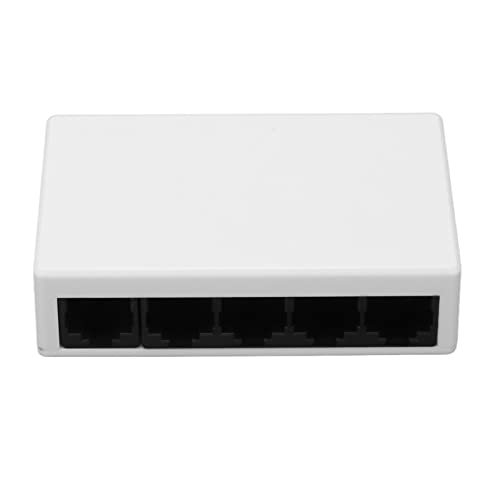 5 Port Ethernet Network Switch Plug and Play Fast Ethernet Switch US Plug 100240V High Speed Stability Silent Operation RJ45 Ports 100M