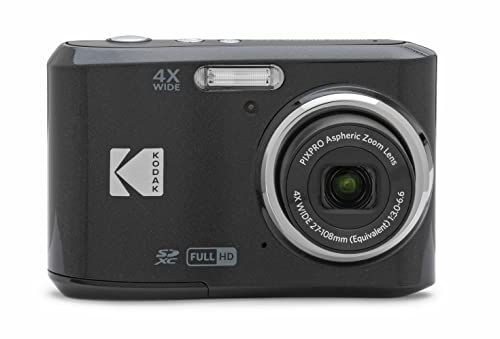 KODAK PIXPRO Friendly Zoom FZ45-BK 16MP Digital Camera with 4X Optical Zoom 27mm Wide Angle and 2.7" LCD Screen (Black)