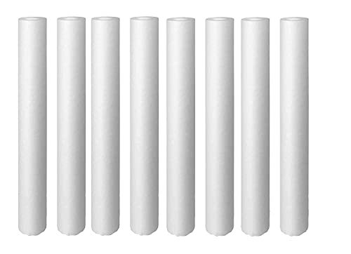 SAI Trading Company 20'' Spun Filter Cartridge 5 Micron pp Sediment Filter for prefilter/Outer Filter Candle for 50 LPH Commercial ro Water Purifier (Melt Blown Filter Cartridge Pack of (8)