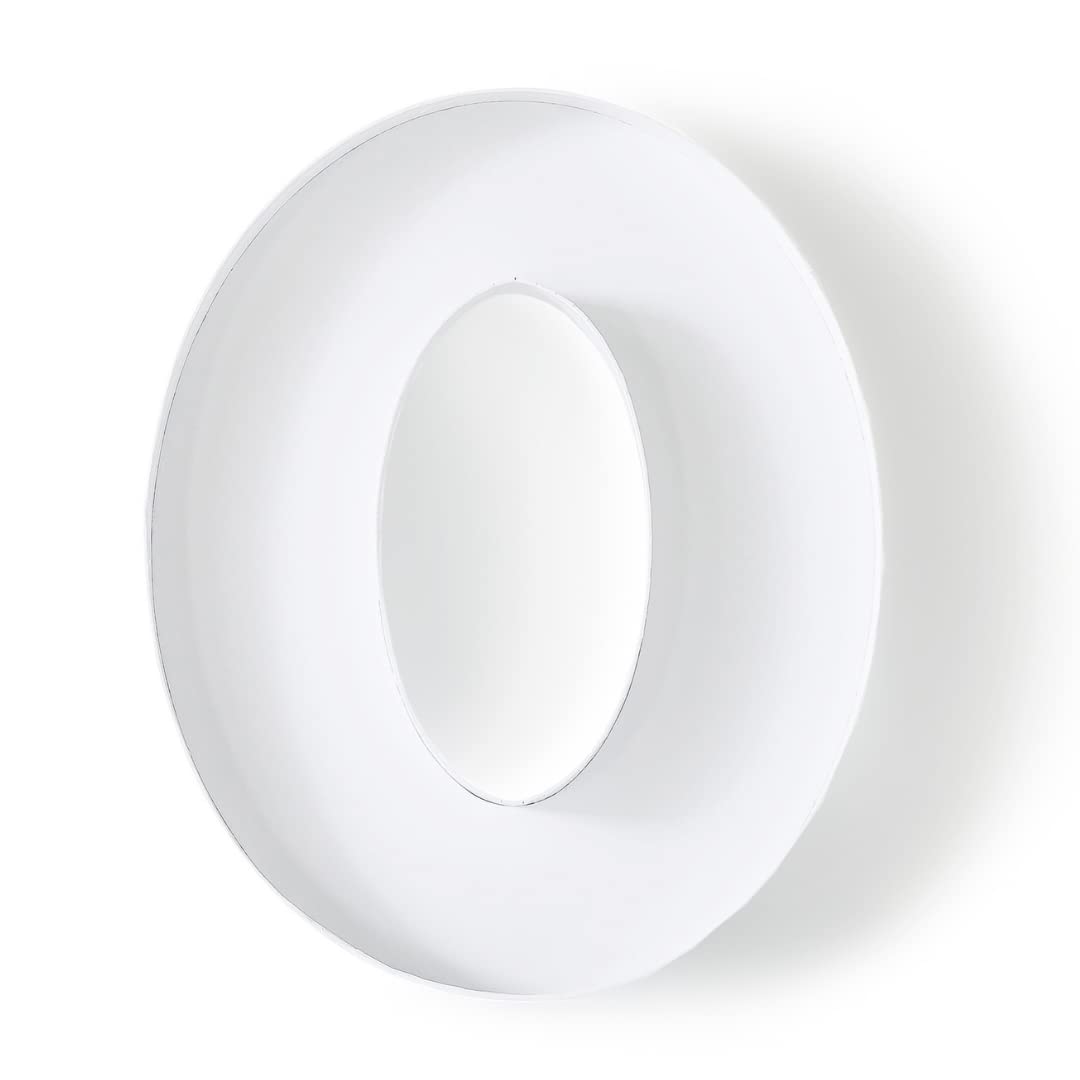 Soul & Lane Fillable Cardboard Number Charcuterie Board Box, Large Paper Mache Numbers Shaped Cutout for Food, White Hollow Gift Tray for Birthday and Party Decor, Number 0