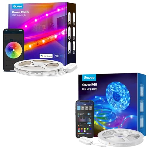 Govee RGBIC LED Strip Lights 16.4ft Bundle Smart RGB LED Strip Lights 16.4ft