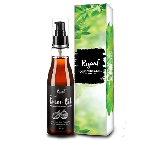 Ryaal Hair Food Onion Hair Oil Nourishing Hair Fall Treatment with Real Onion Extract Intensive Hair Fall Dandruff Treatment, 200 ml