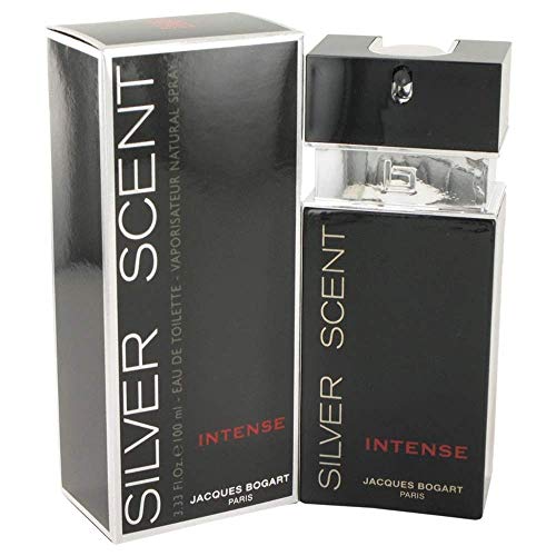 Jacques Bogart Silver Scent Intense Eau De Toilette Spray for Men, 100ml