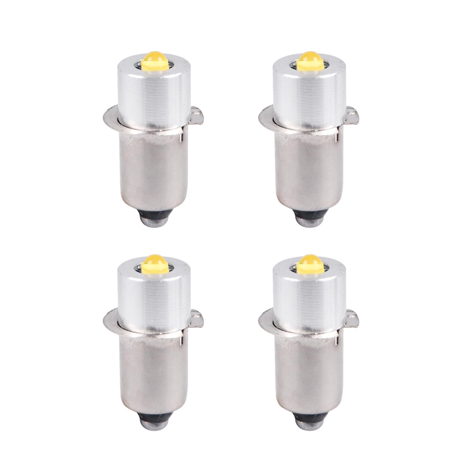 P13.5S LED Flashlight Bulb 3W DC 3-12V LED Conversion Kit for Compatible with Maglite 3-6 Cell C/D Flashlights Torch, 4 Pack
