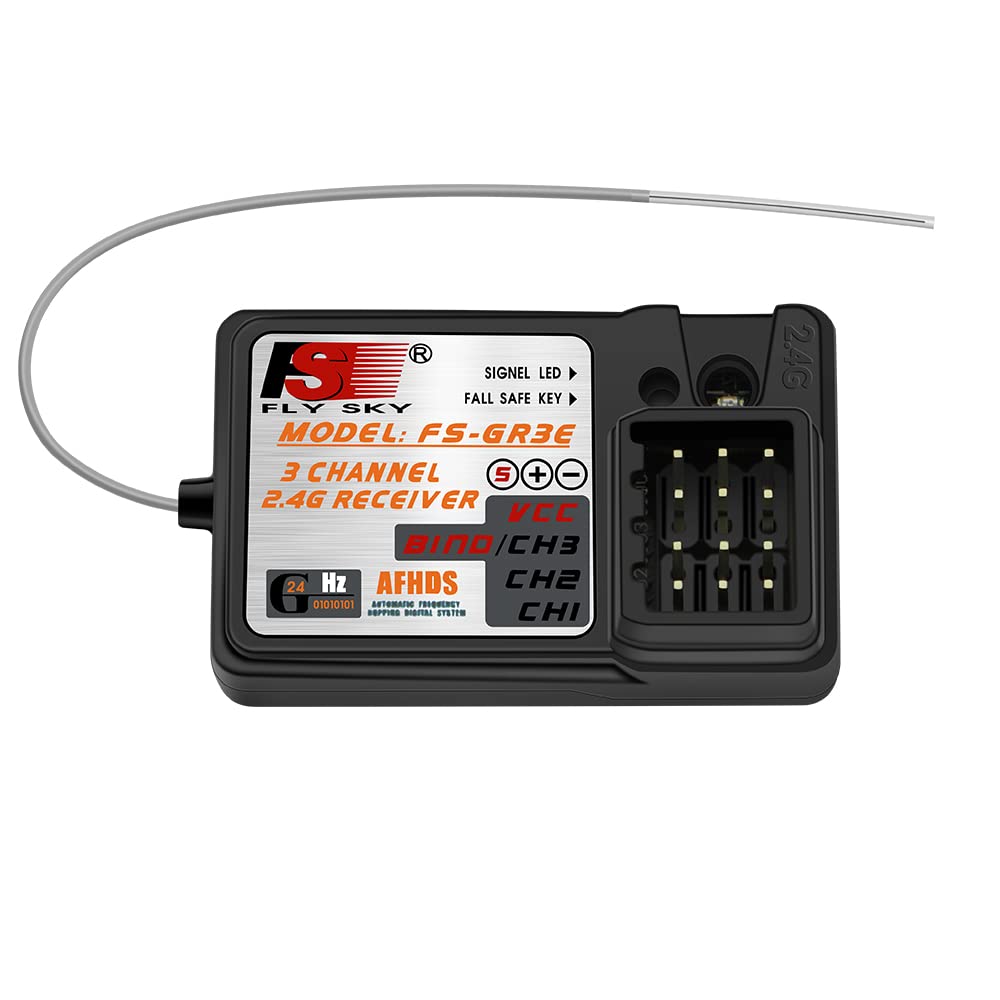 Flysky GR3E Receiver 2.4G FS-GR3E 3CH Receiver for Flysky FS-GT2 FS-GT2B FS-GT3B FS-GT3C FZ-IT4S RC Car Boat (1 Pc)