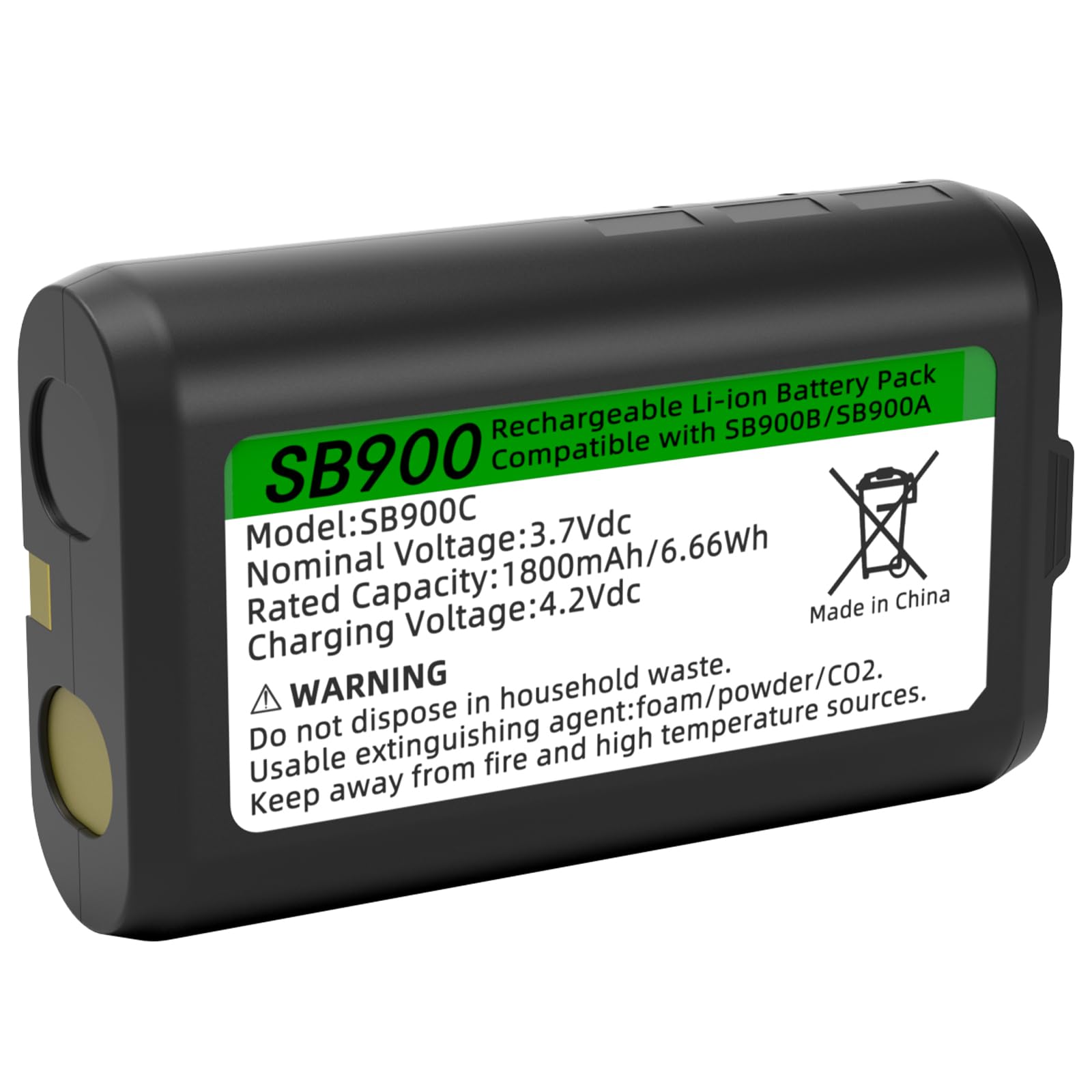 SAPBJ Upgraded 1800mAh Replacement Battery for Shure SB900B SB900A SB900B SB900, Compatible with Shure P3RA, P9RA+, P10R+ Receivers, ULX-D, QLX-D, AD Series Transmitters, All Associated Docking, etc.