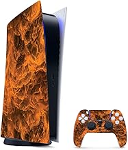 MightySkins Gaming Skin for PS5 / Playstation 5 Digital Edition Bundle - Burning Up | Protective Viny wrap | Easy to Apply and Change Style | Made in The USA