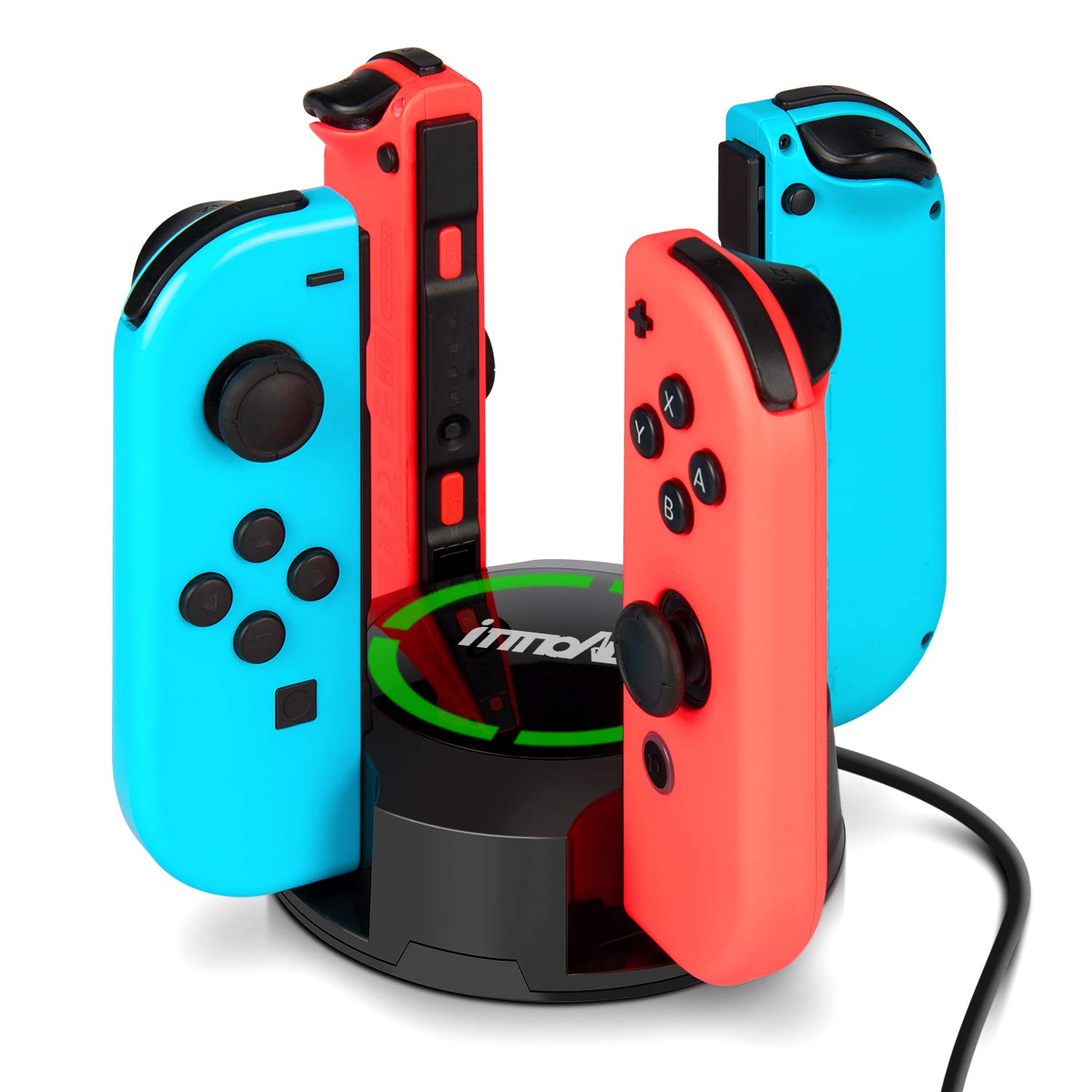 Charging Dock for NS Switch Joy-Con, innoAura Switch Joy-Con 4 in 1 Charger Stand with LED Indication