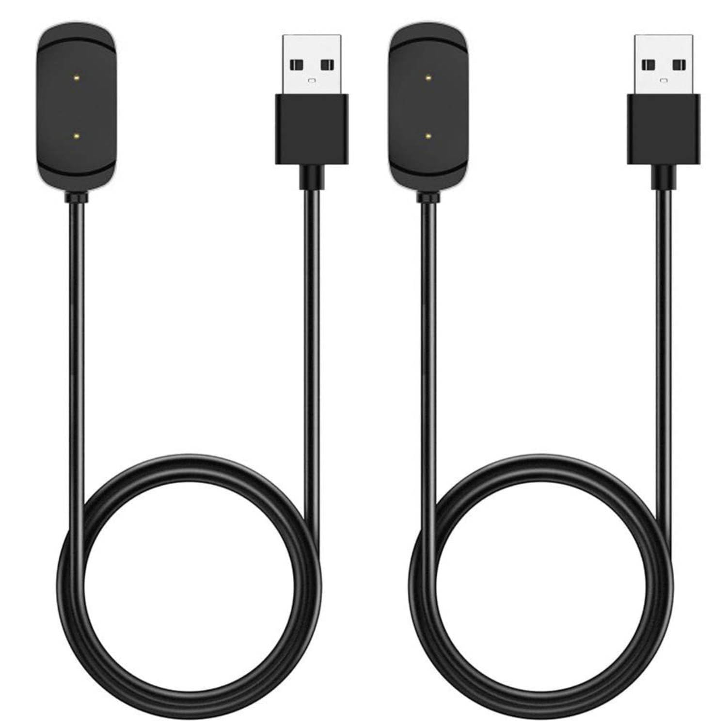 Amazfit Charger Cable 2 Pack T-Rex Pro, Active, Active Edge, Bip 5, Bip 3 Pro, Bip U Pro, GTS 4 Mini, GTS 2 Mini, GTR Mini, GTS 2, GTR 2, Replacement USB Charging Cable