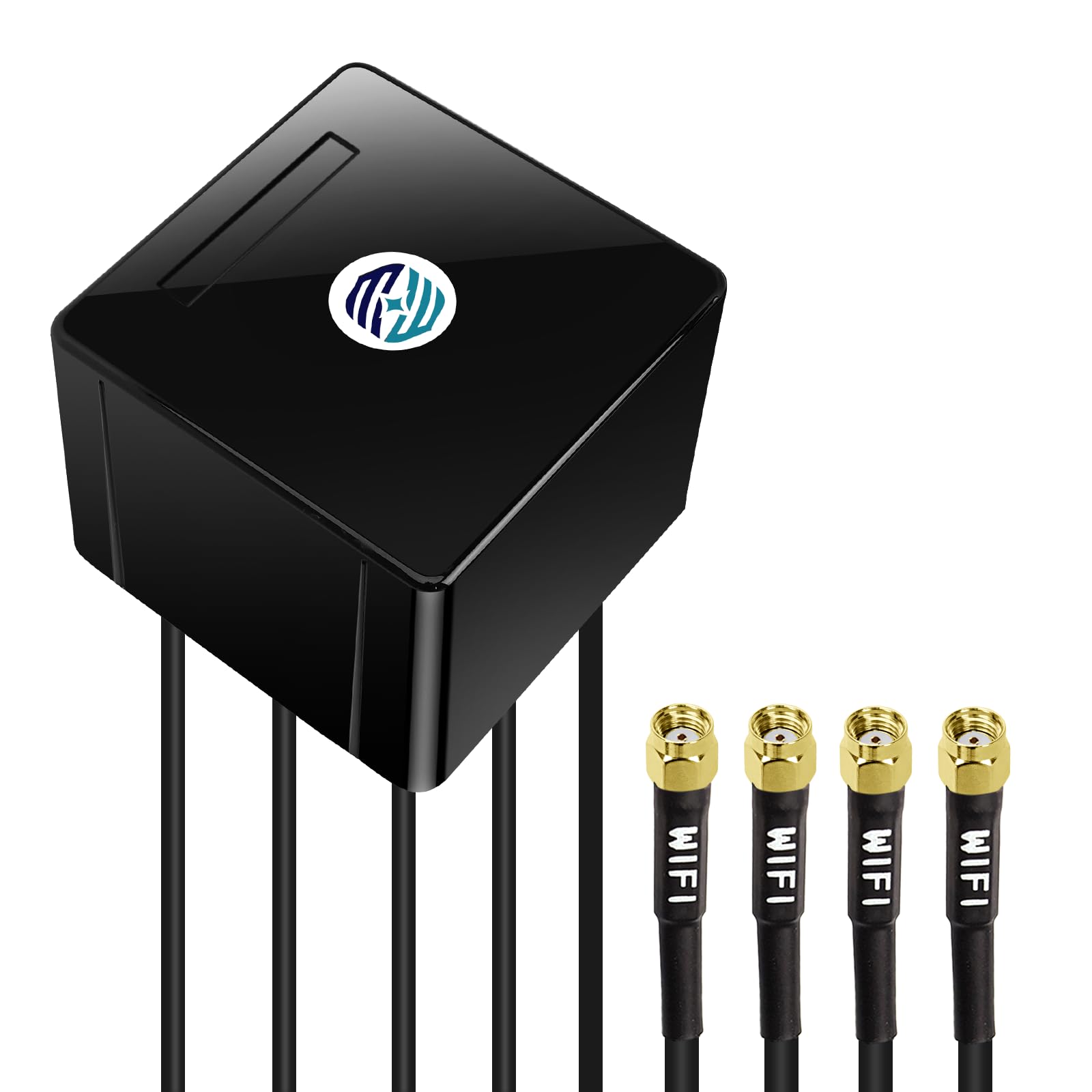 Maswell 4X4 WIFI7 Antenna 2100-7200MHz 5G Wifi7 WiFi6E Bluetooth Zigbee MIMO Antenna Screw Mount Cubic Antenna RP SMA Plug Waterproof