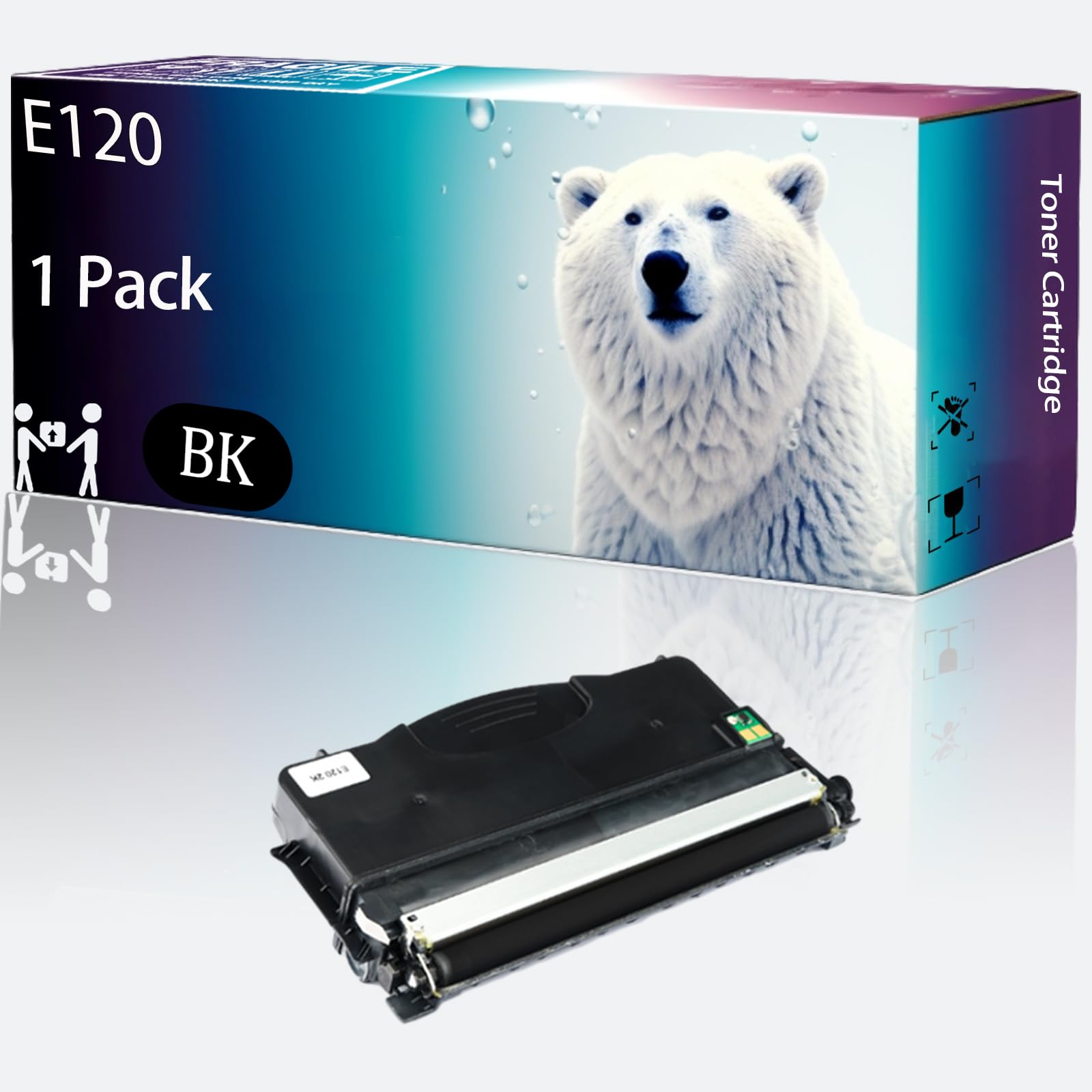 MUCQL E120 Toner Cartridge Compatible for Lexmark 12015SA, 12035SA, 12017SR E120N Printer, High Printing Page Count 2500 Pages.(Black)